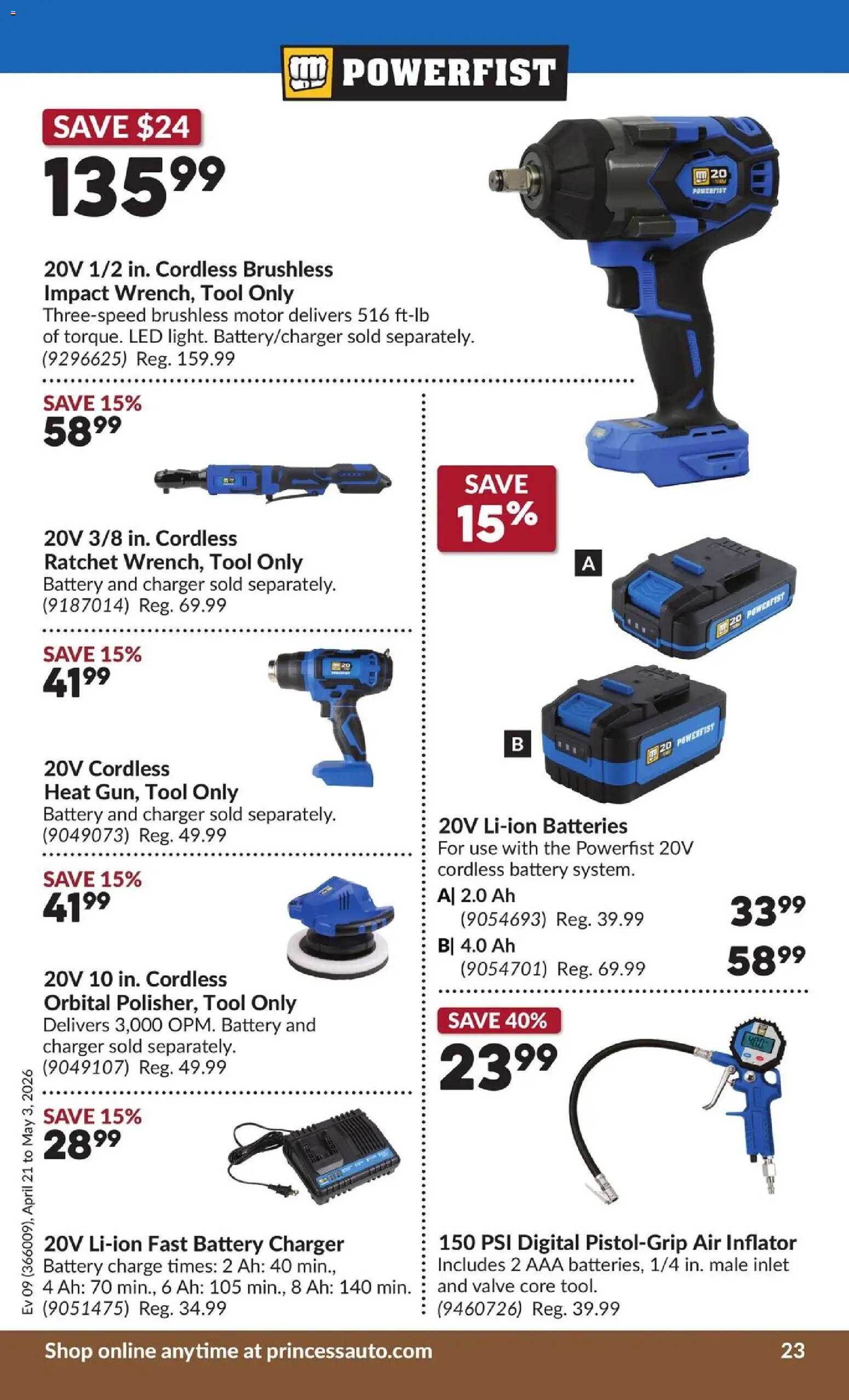 Princess Auto flyer valid from 21.04.2026 | Page: 28 | Products: Battery