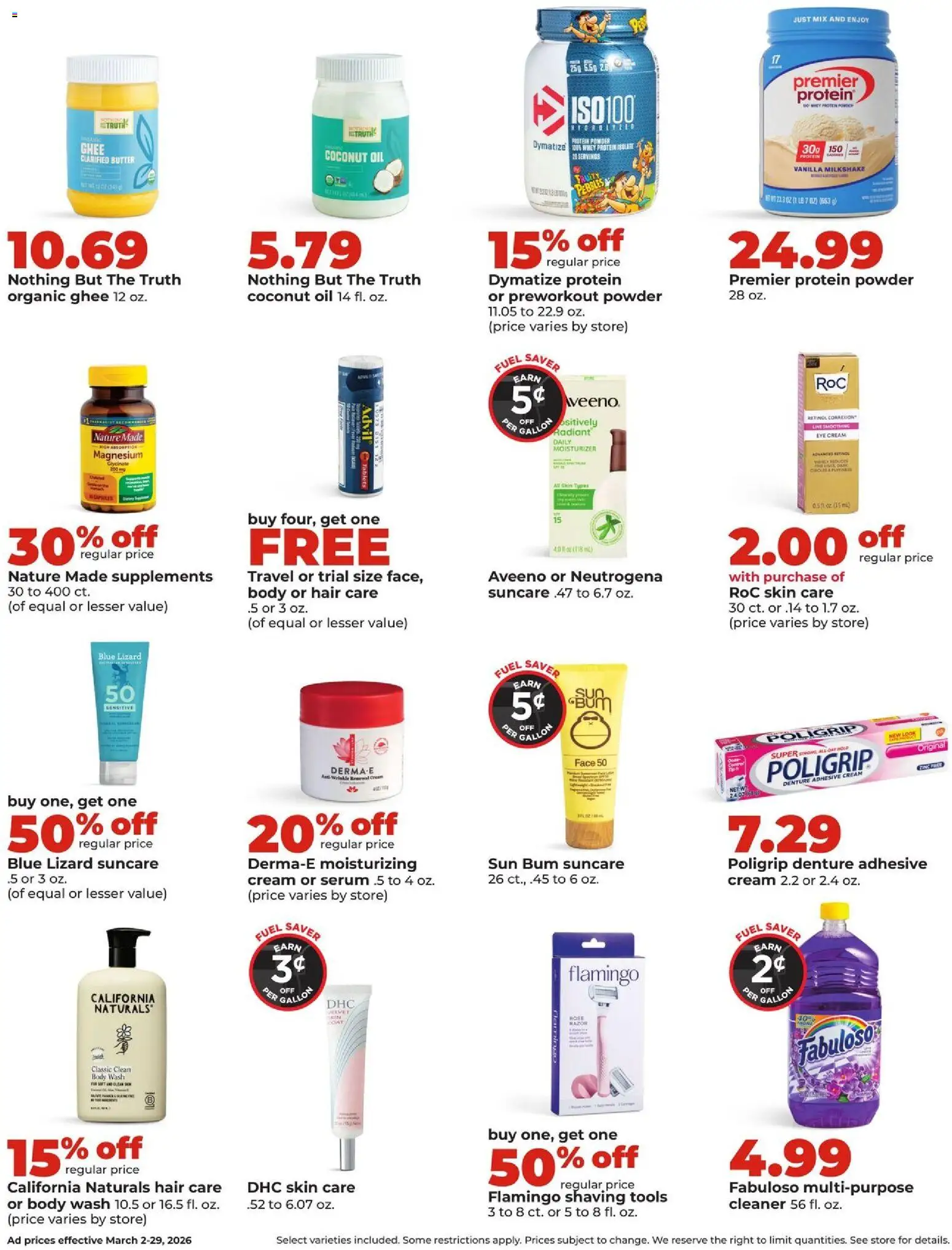 HyVee Monthly Ad - valid from 02.03.2026 | Page: 12 | Products: Magnesium, Coconut Oil, Powder, Cream