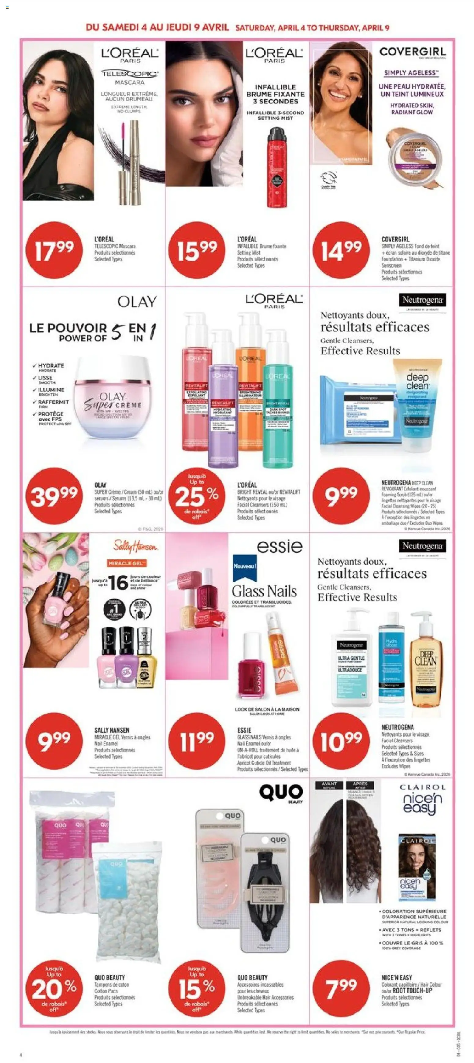 Pharmaprix flyer valid from 03.04.2026 | Page: 13 | Products: Mascara, Nail polish, Sunscreen, Oil