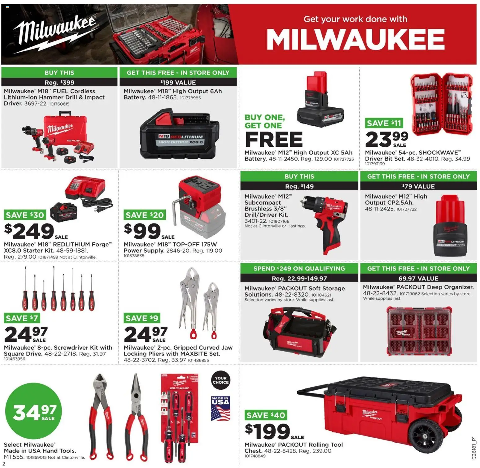 Mills Fleet Farm Weekly Ad - valid from 27.04.2026 | Page: 4 | Products: Screwdriver, Hammer, Starter