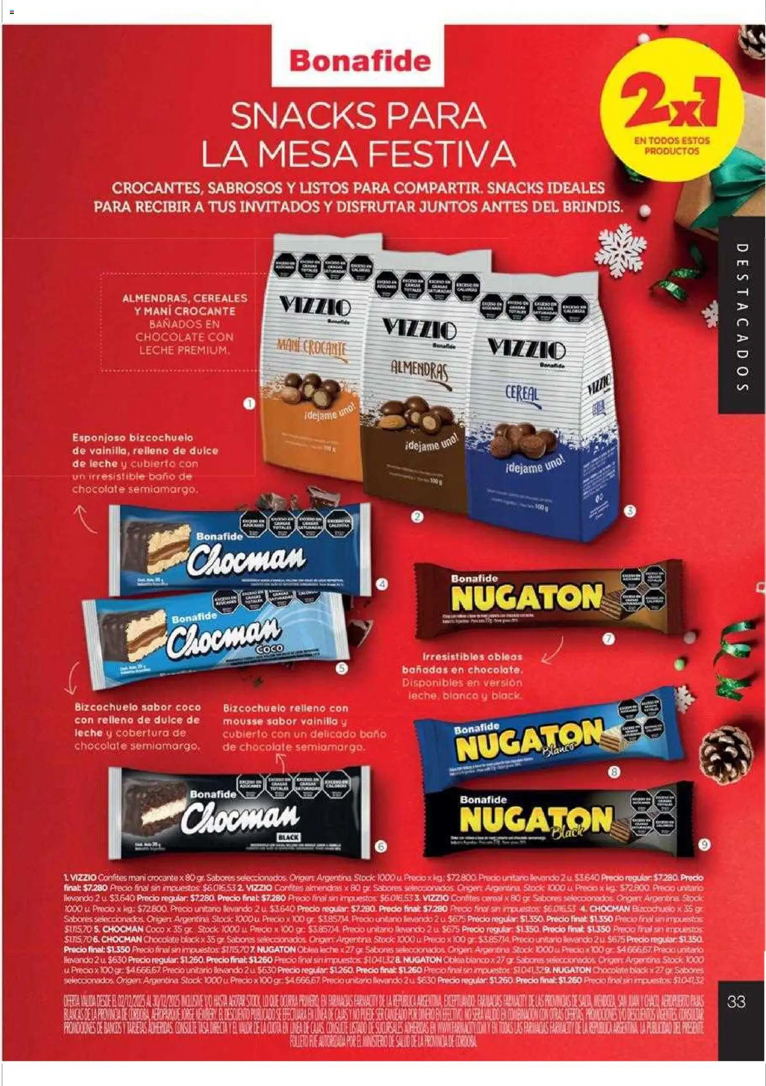 Farmacity catálogo │ válido desde el 02.12.2025 | Página: 33 | Productos: Mesa, Almendras, Mani, Leche