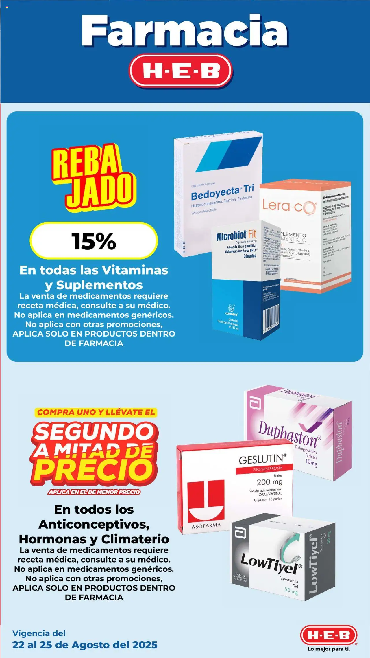 Nuevas ofertas de H-E-B válidas en toda la República Mexicana desde el 22.08.2025. ¡Encuentra las mejores ofertas en H-E-B folleto! | Página: 24 | Productos: Vitaminas, Caja