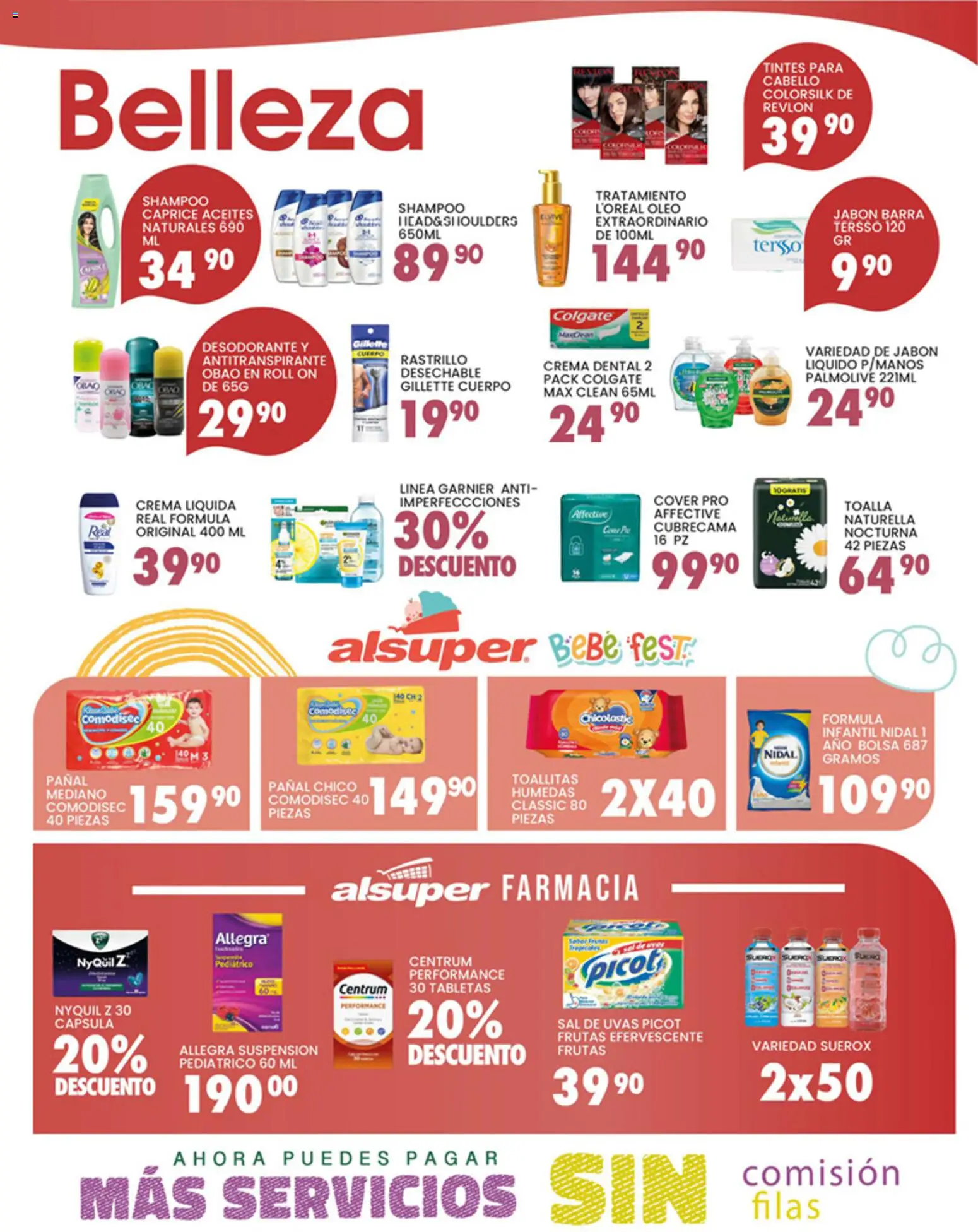 Nuevas ofertas de Alsuper válidas en toda la República Mexicana desde el 24.04.2026. ¡Encuentra las mejores ofertas en Alsuper folleto! | Página: 4 | Productos: Antitranspirante, Sal, Jabón líquido, Barra