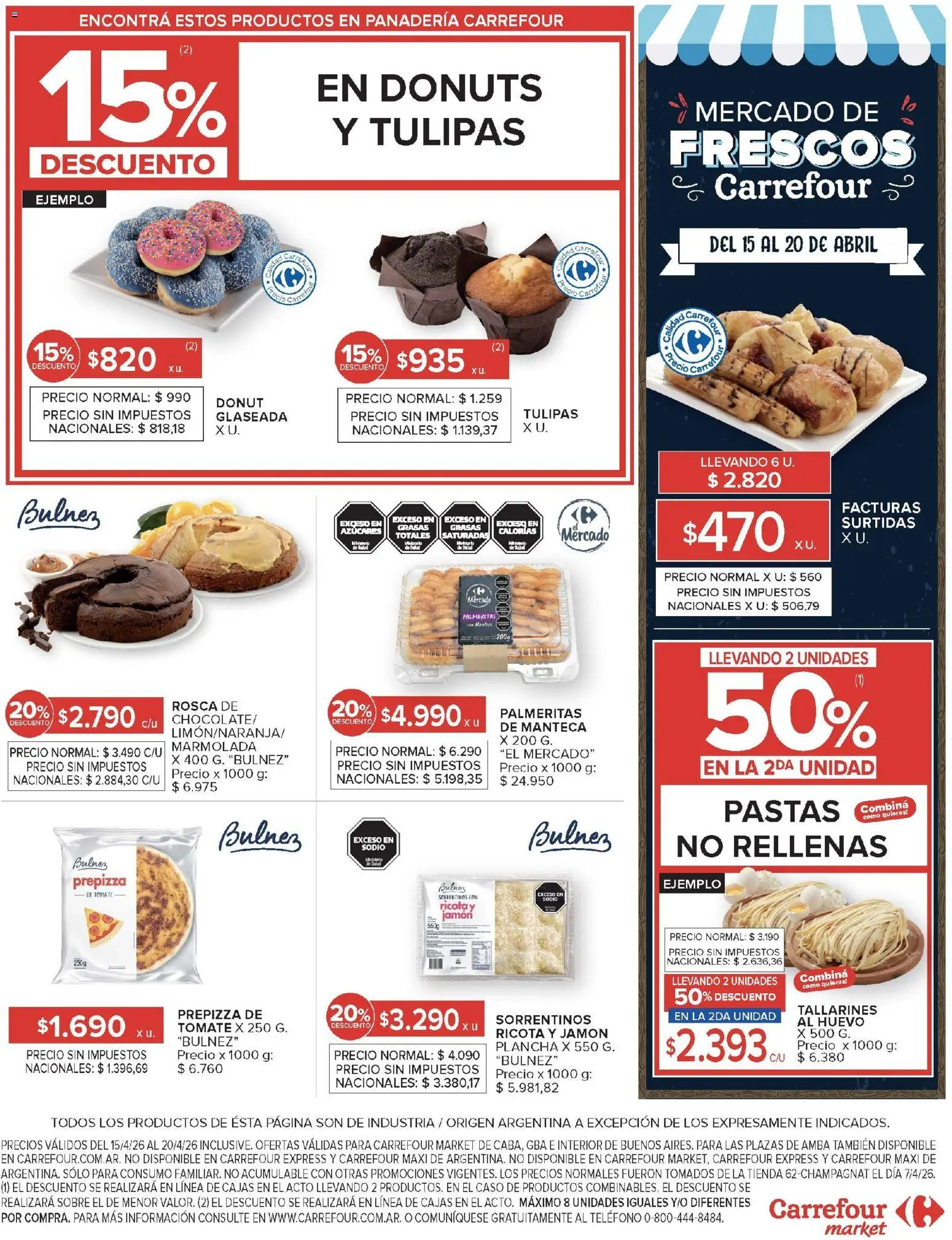 Carrefour ofertas │ válido desde el 15.04.2026 | Página: 38 | Productos: Teléfono, Panadería, Sobre, Jamón