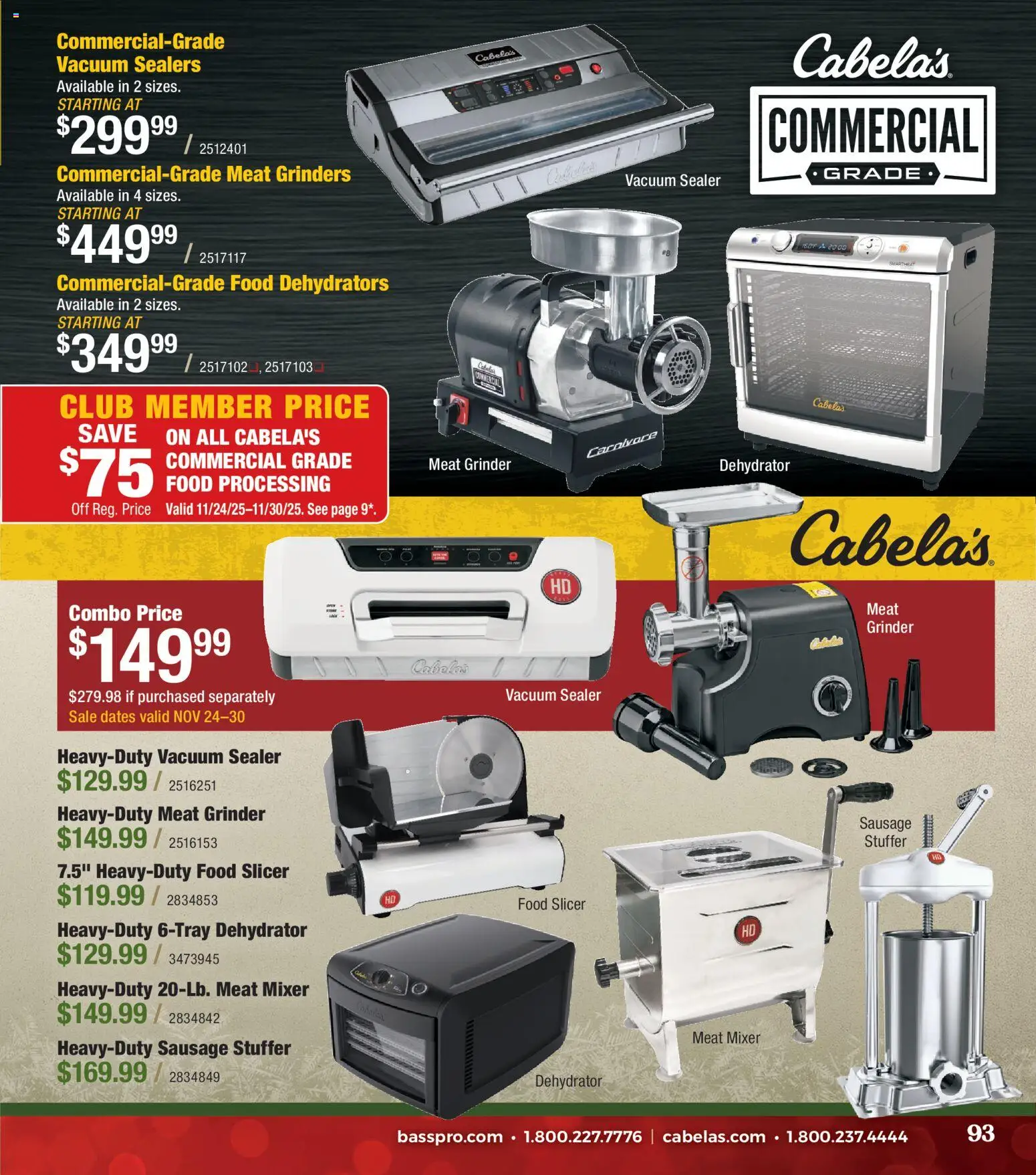Cabela's Christmas Gift Guide 25 - valid from 01.11.2025 | Page: 93 | Products: Vacuum, Vacuum Sealer, Slicer, Grinder