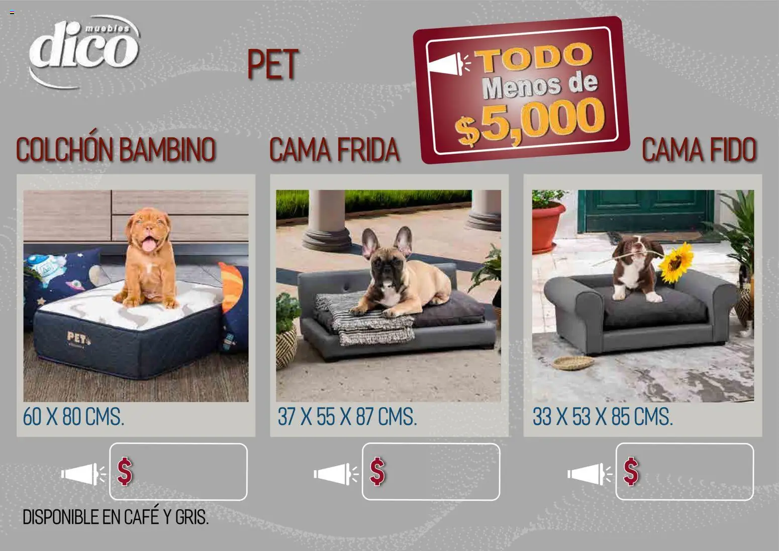 Nuevas ofertas de Muebles Dico válidas en toda la República Mexicana desde el 09.04.2026. ¡Encuentra las mejores ofertas en Muebles Dico catálogo Todo menos de 5000 Pacifico! | Página: 73 | Productos: Café, Cama, Colchón