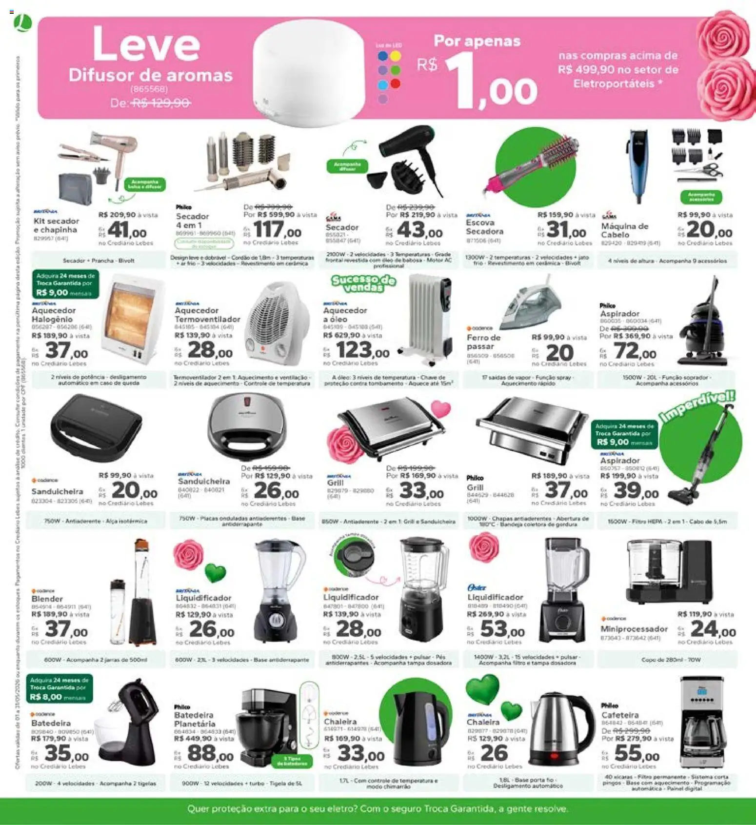 Lebes Folheto - válido de 01.05.2026 | Página: 8 | Produtos: Chaleira, Batedeira, Base, Aquecedor