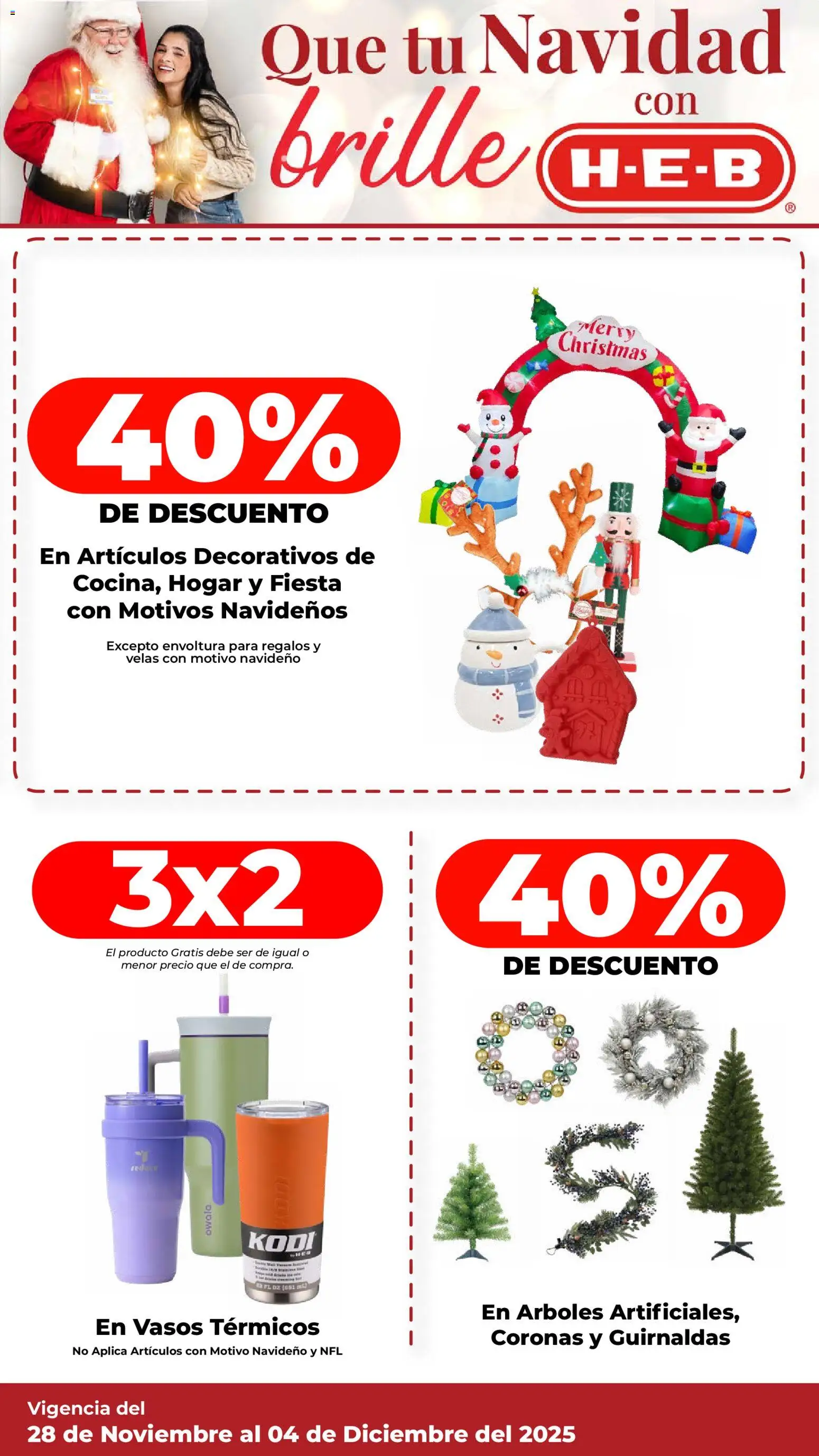 Nuevas ofertas de H-E-B válidas en toda la República Mexicana desde el 28.11.2025. ¡Encuentra las mejores ofertas en H-E-B folleto! | Página: 9 | Productos: Vasos