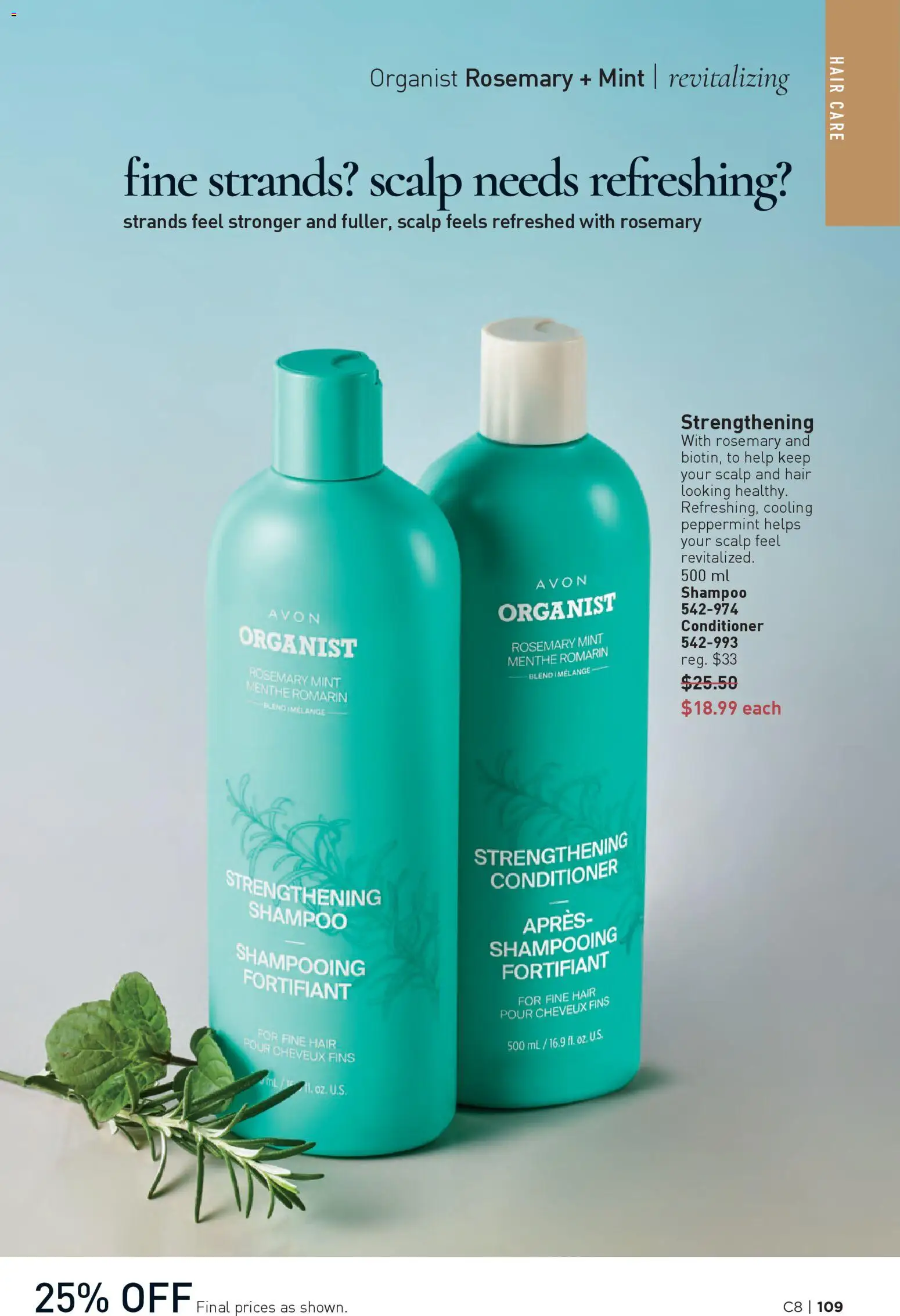Avon flyer valid from 09.04.2026 | Page: 109 | Products: Shampoo, Conditioner