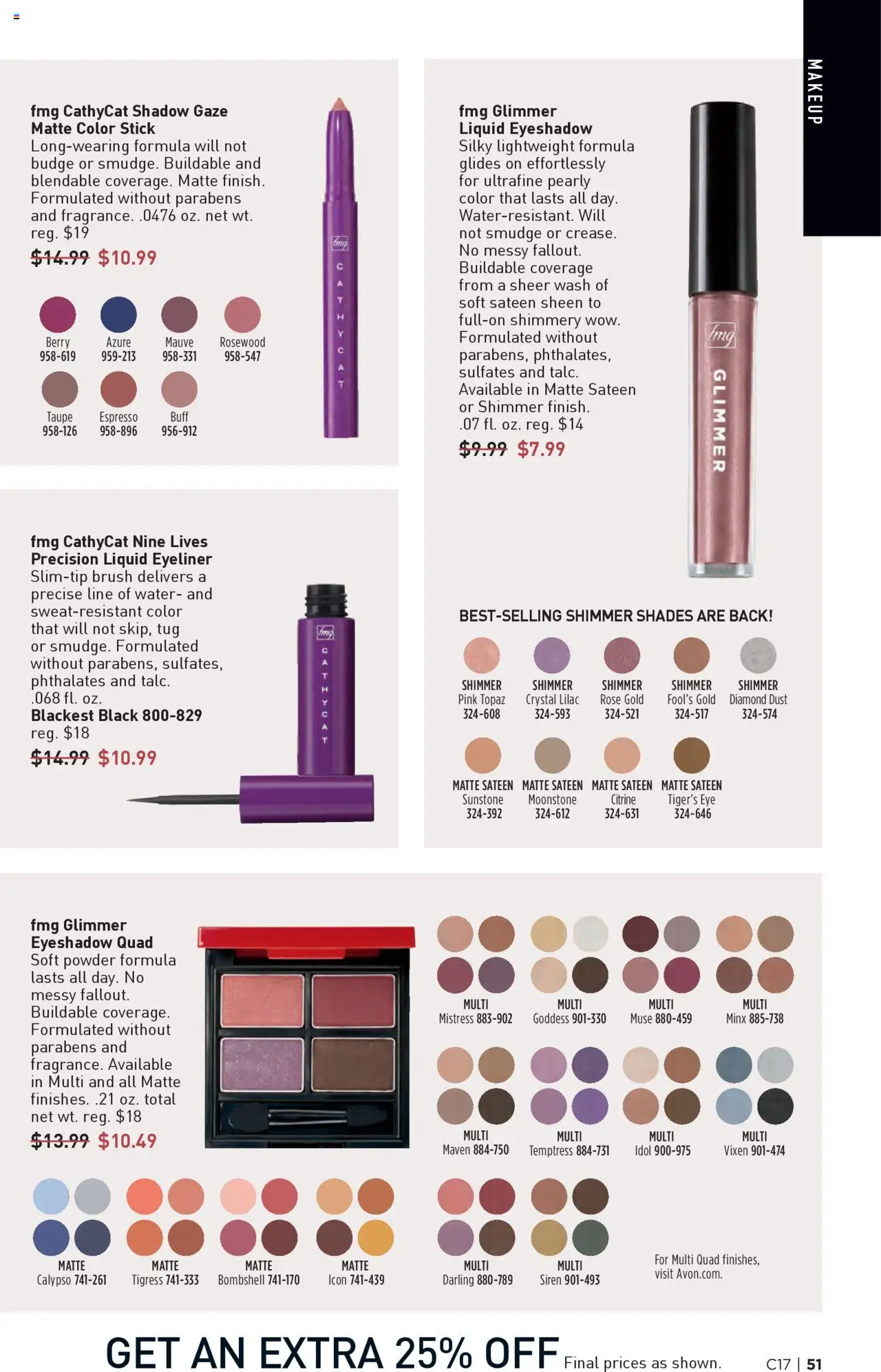 Avon Brochure - valid from 13.08.2025 | Page: 51 | Products: Powder, Brush, Eyeliner, Water