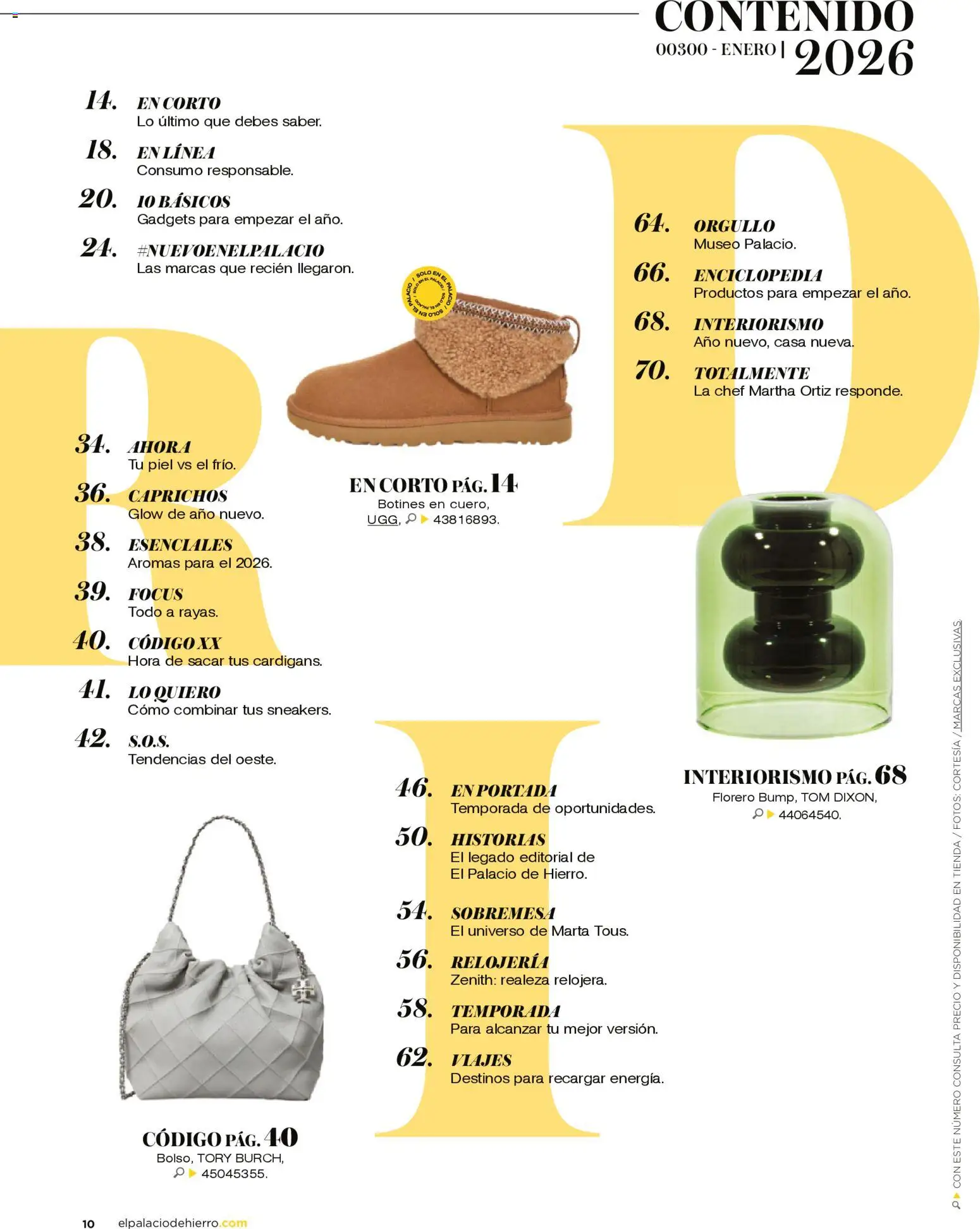 Nuevas ofertas de Palacio De Hierro válidas en toda la República Mexicana desde el 26.12.2025. ¡Encuentra las mejores ofertas en Palacio De Hierro catálogo! | Página: 12 | Productos: Botines, Florero