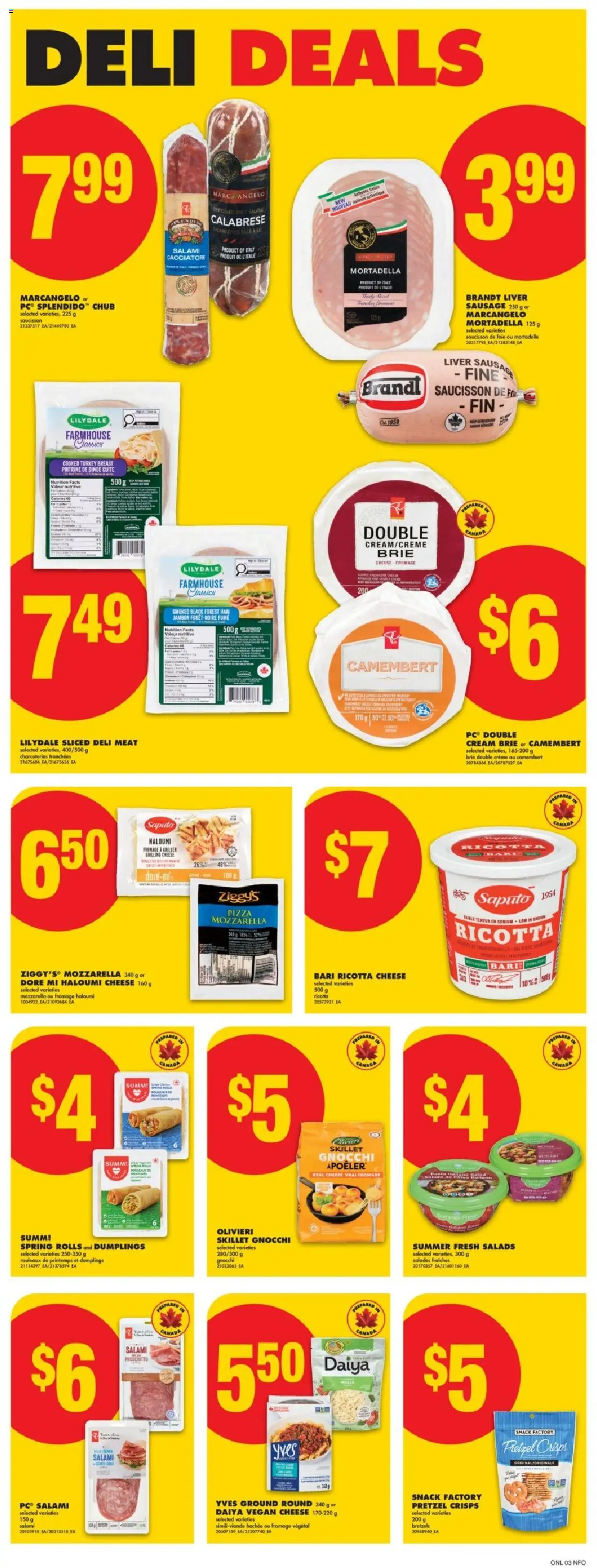 No Frills flyer valid from 31.07.2025 | Page: 10 | Products: Cream, PC, Turkey, Salami