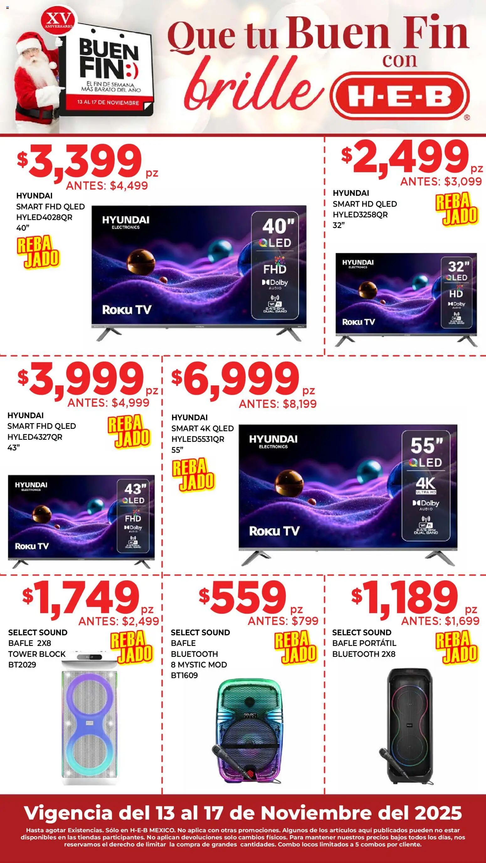 Nuevas ofertas de H-E-B válidas en toda la República Mexicana desde el 13.11.2025. ¡Encuentra las mejores ofertas en H-E-B Buen Fin! | Página: 9 | Productos: Audio