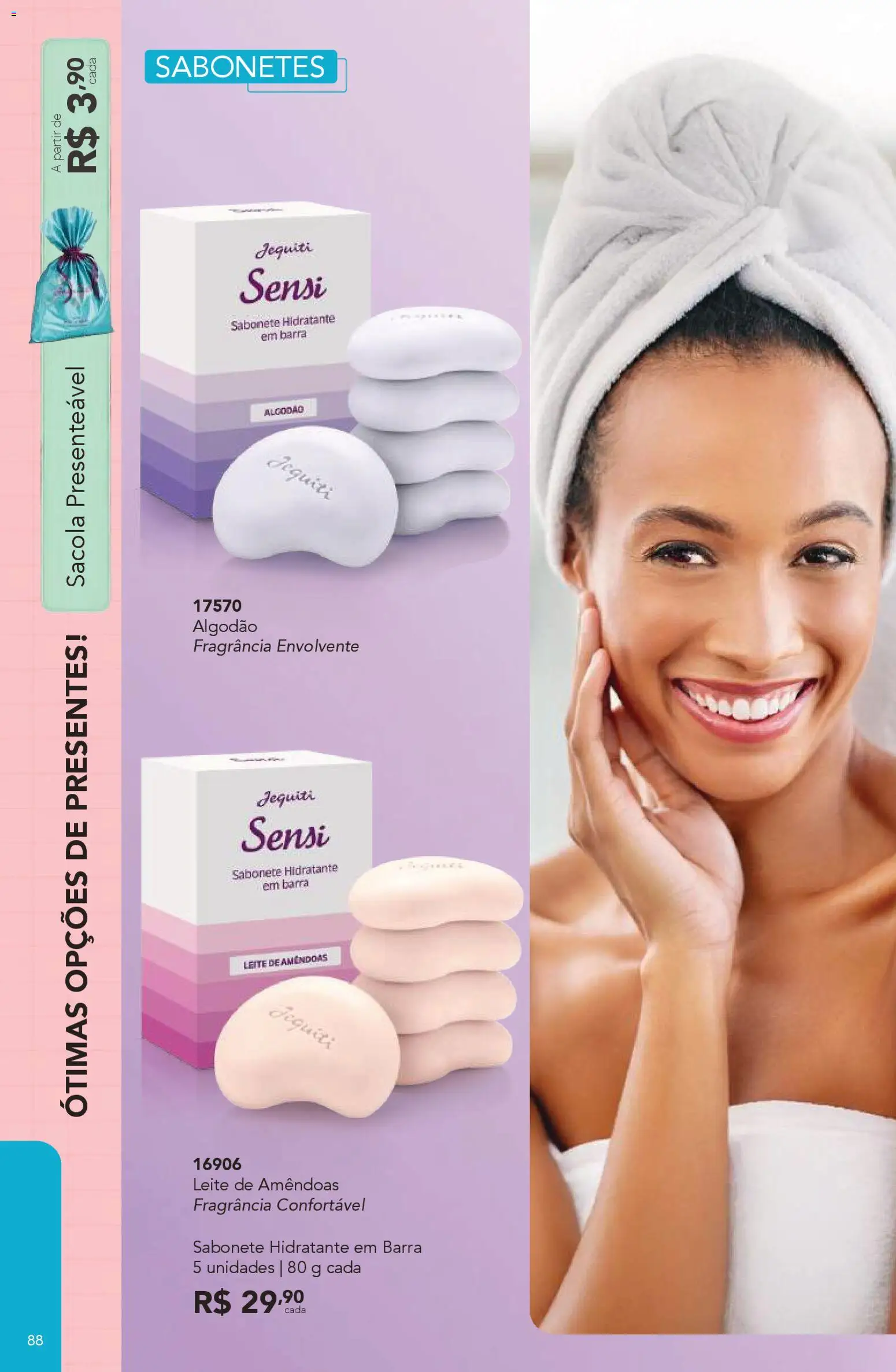 Jequiti Folheto - válido de 06.03.2026 | Página: 88 | Produtos: Leite, Sabonete, Algodão, Amêndoas