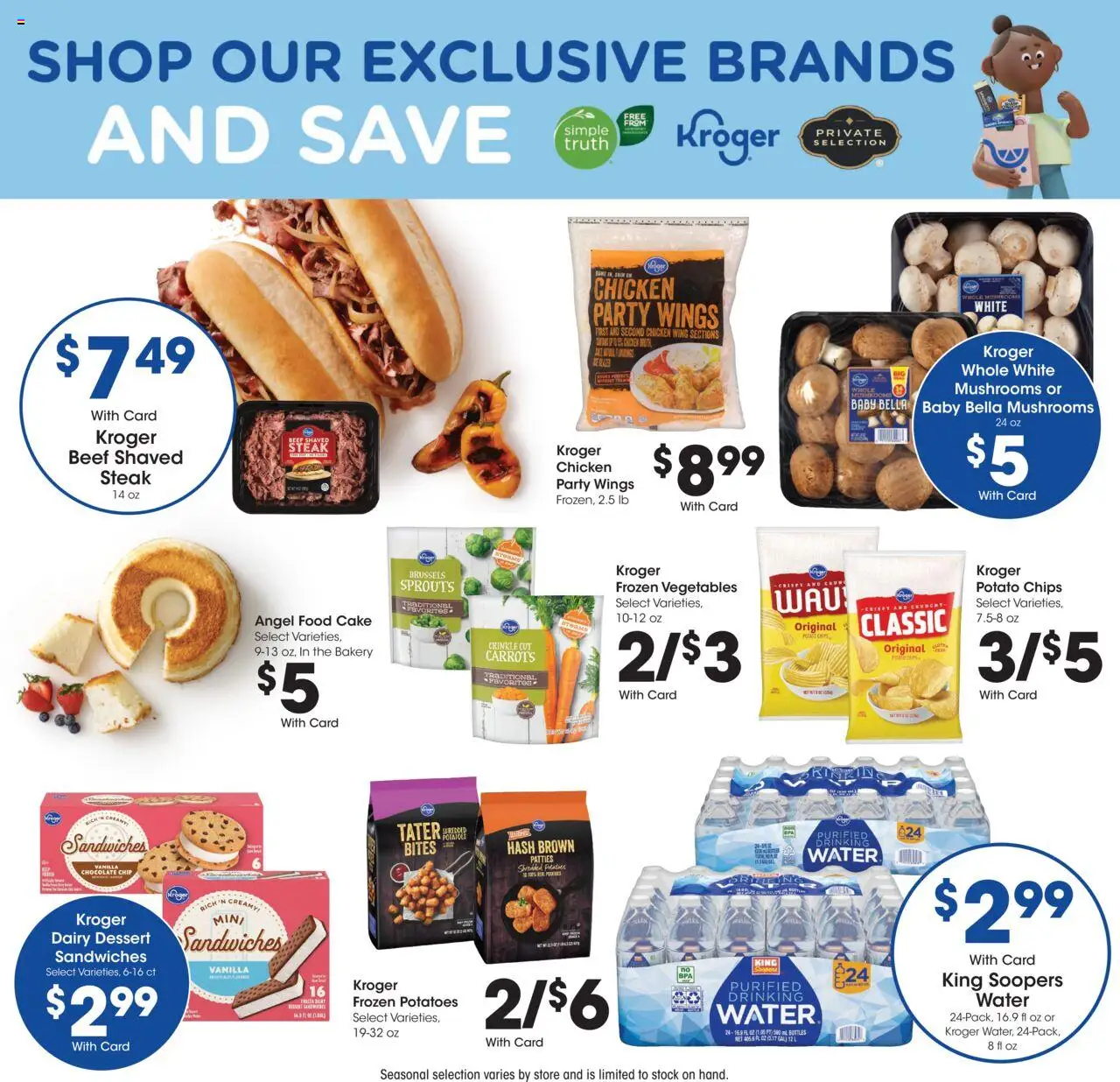 King Soopers Weekly Ad - valid from 13.08.2025 | Page: 5 | Products: Mushrooms, Beef, Potatoes, Vegetables
