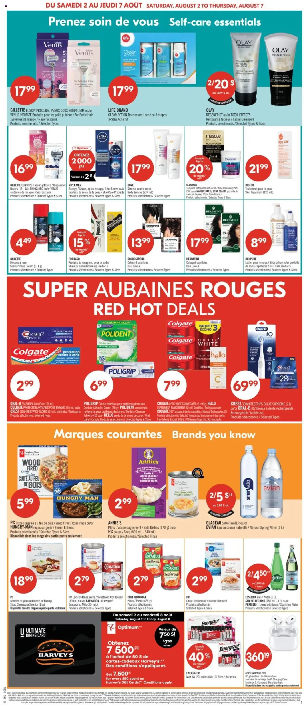 Pharmaprix flyer valid from 02.08.2025 | Page: 16 | Products: Cream, Case, Pizza, Chicken