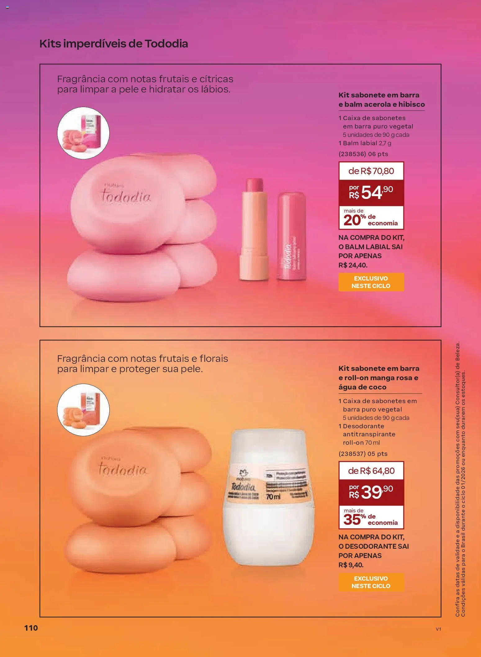 Natura Folheto - válido de 26.12.2025 | Página: 110 | Produtos: Água de coco, Desodorante, Caixa, Sabonete