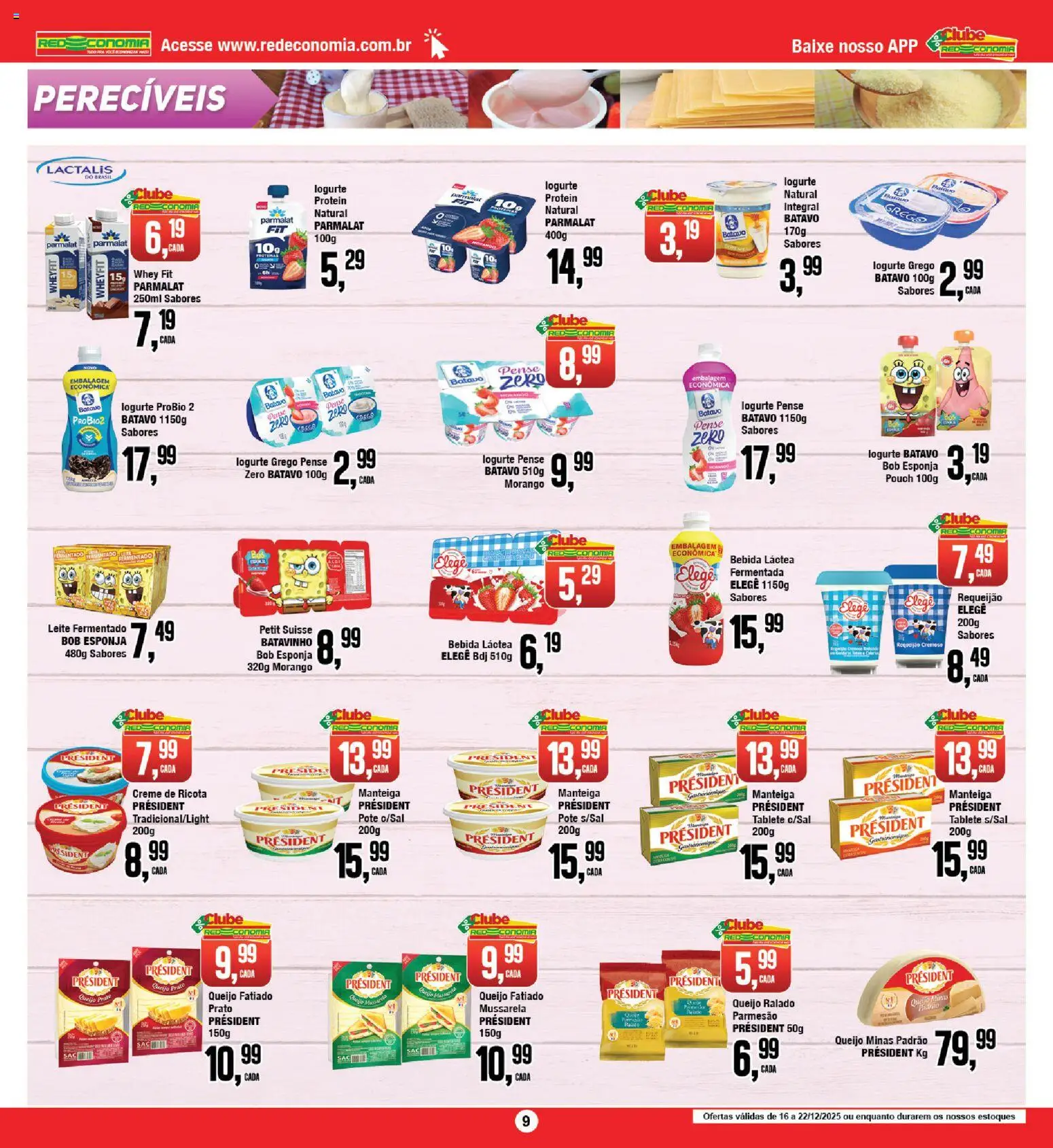 RedEconomia Folheto - válido de 16.12.2025 | Página: 9 | Produtos: Manteiga, Queijo, Queijo ralado, Bebida