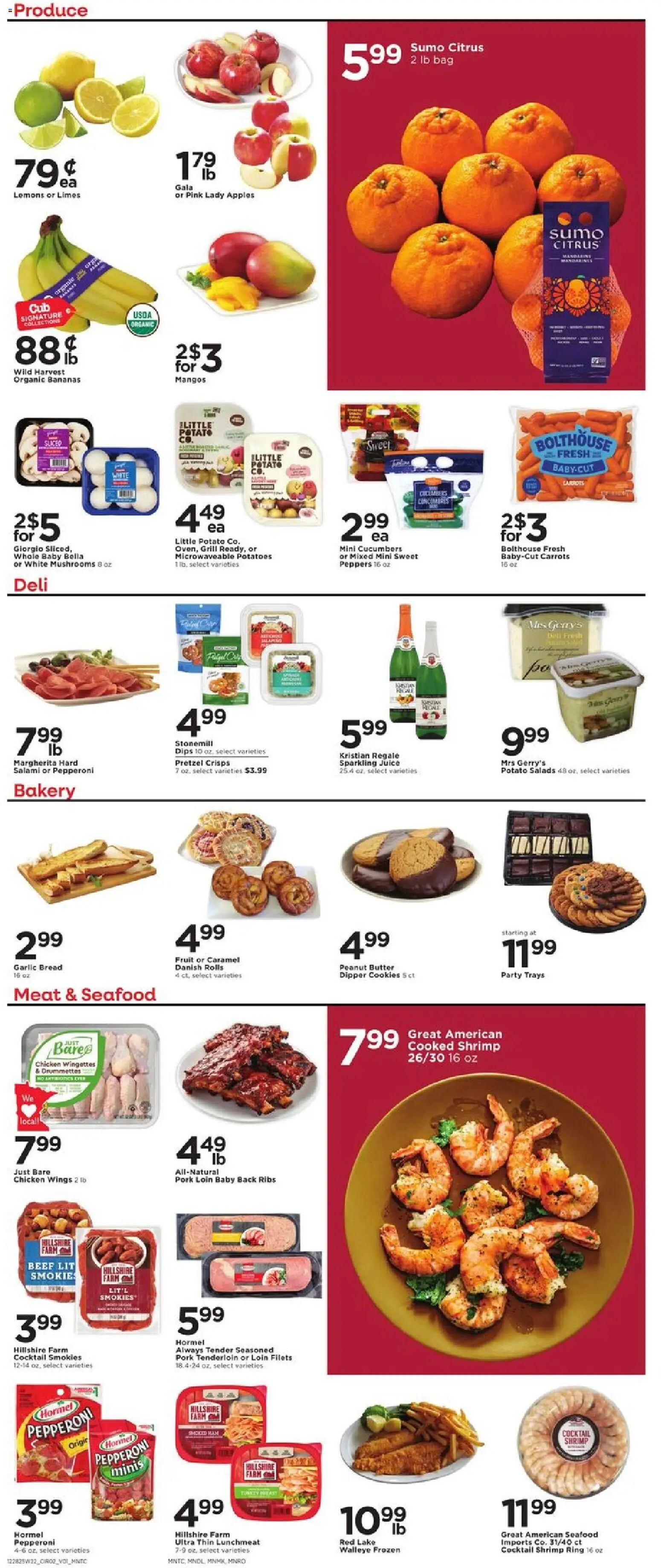 Cub Foods Weekly Ad - valid from 28.12.2025 | Page: 4 | Products: Mushrooms, Butter, Pork, Cookies