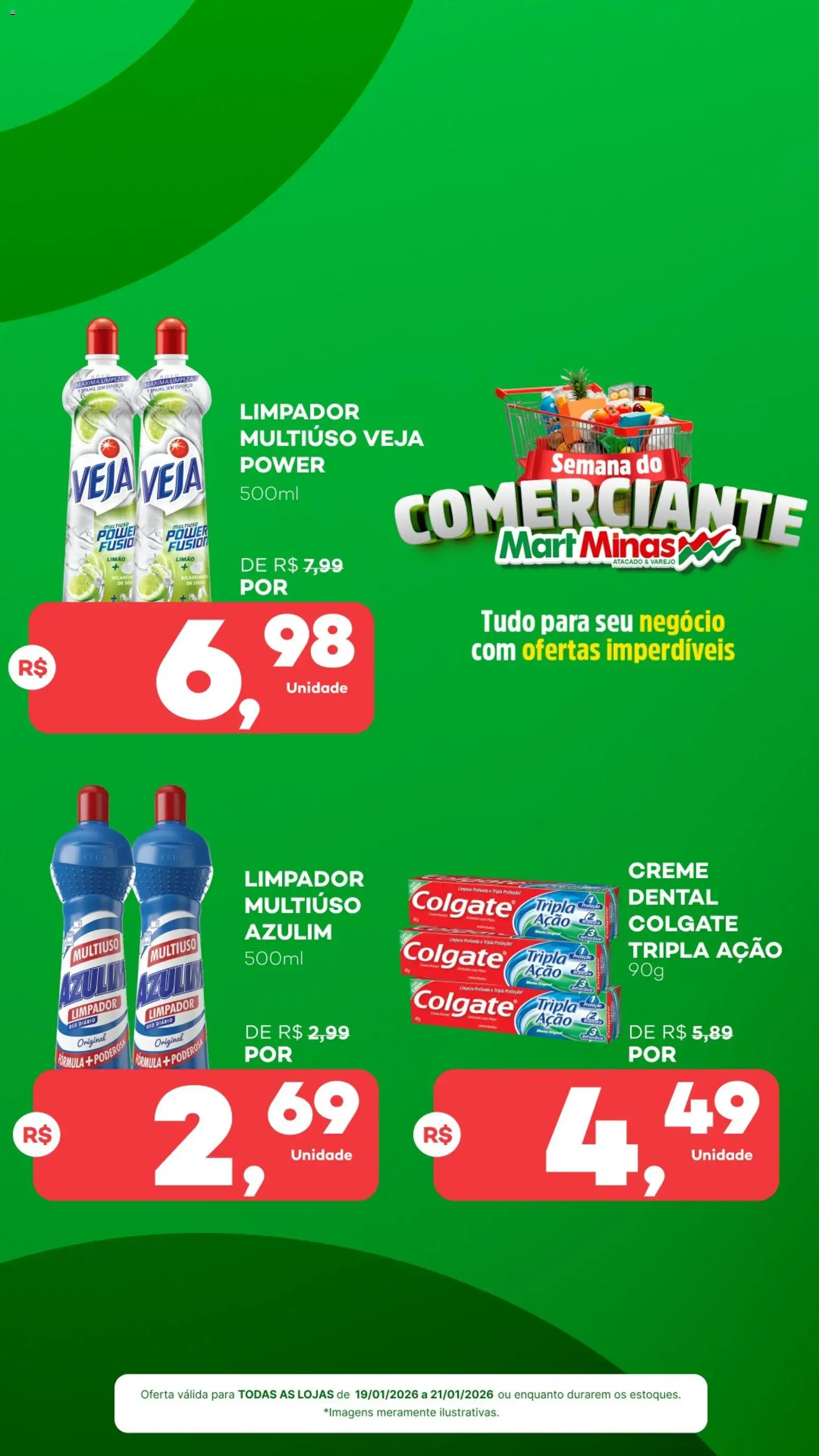 Mart Minas Folheto - válido de 19.01.2026 | Página: 6 | Produtos: Azulim, Limpador multiuso, Creme