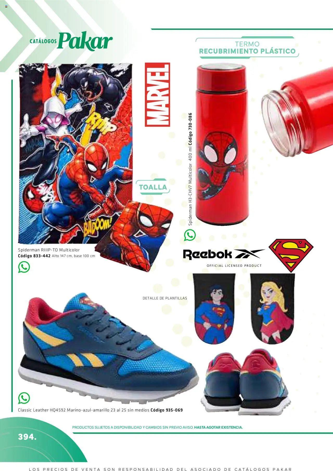 Nuevas ofertas de SC Pakar válidas en toda la República Mexicana desde el 28.02.2025. ¡Encuentra las mejores ofertas en SC Pakar catálogo Premium - Kids! | Página: 394 | Productos: Toalla, Termo