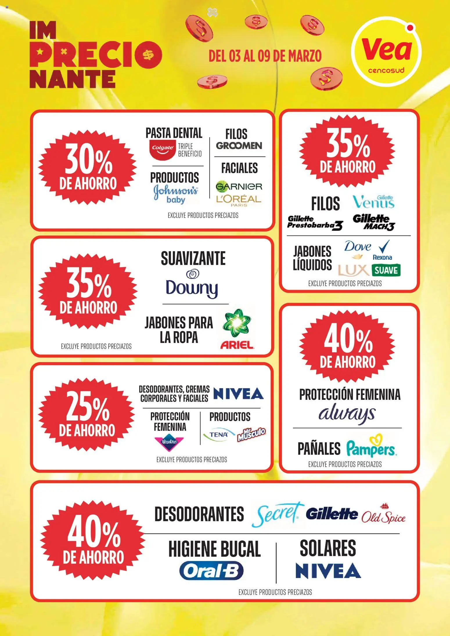 Vea ofertas │ válido desde el 03.03.2026 | Página: 9 | Productos: Pasta dental, Suavizante, Pasta, Pañales