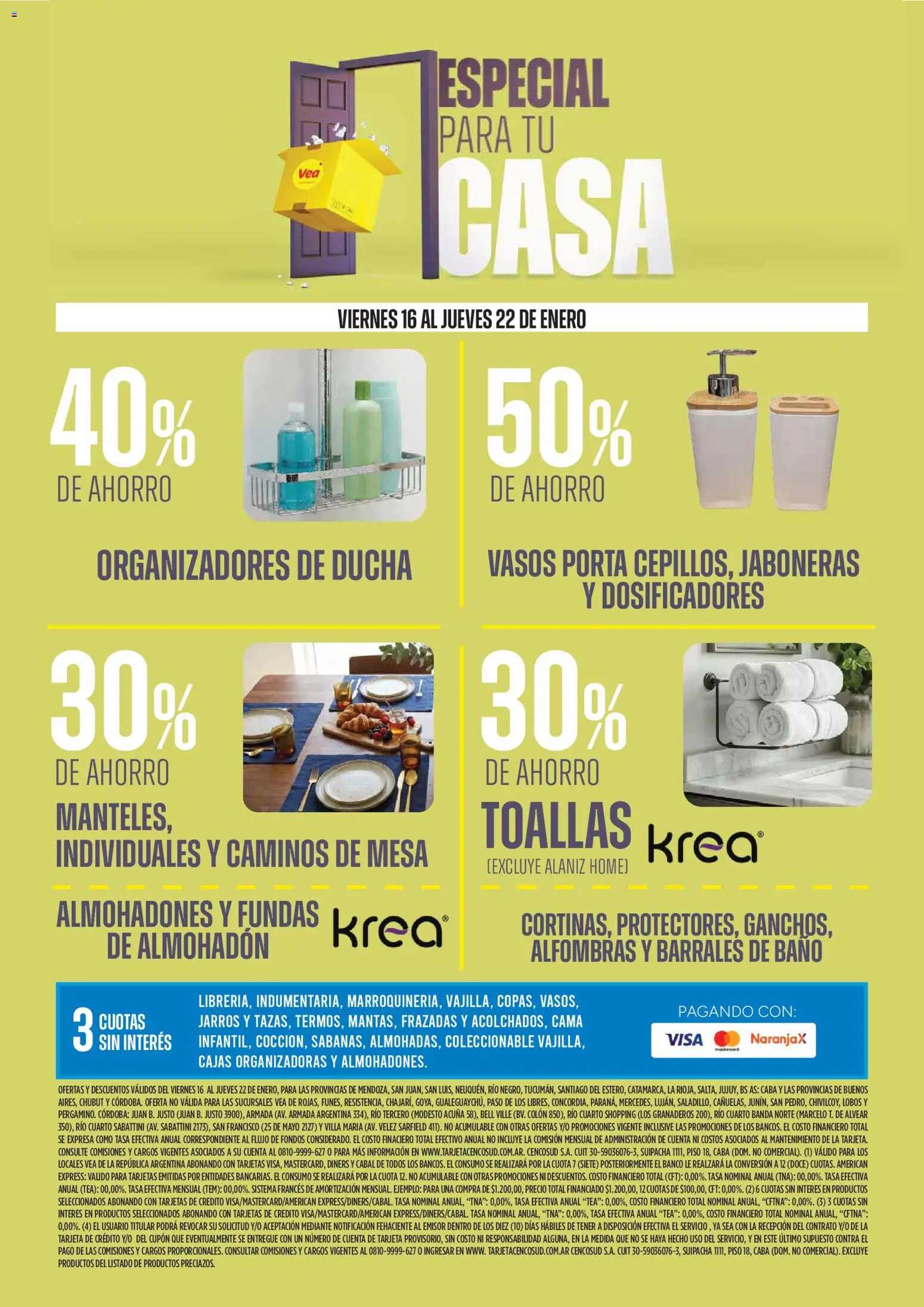 Vea - Ofertas especial para tu casa │ válido desde el 16.01.2026 | Página: 11 | Productos: Banco, Almohadon, Cama, Baño