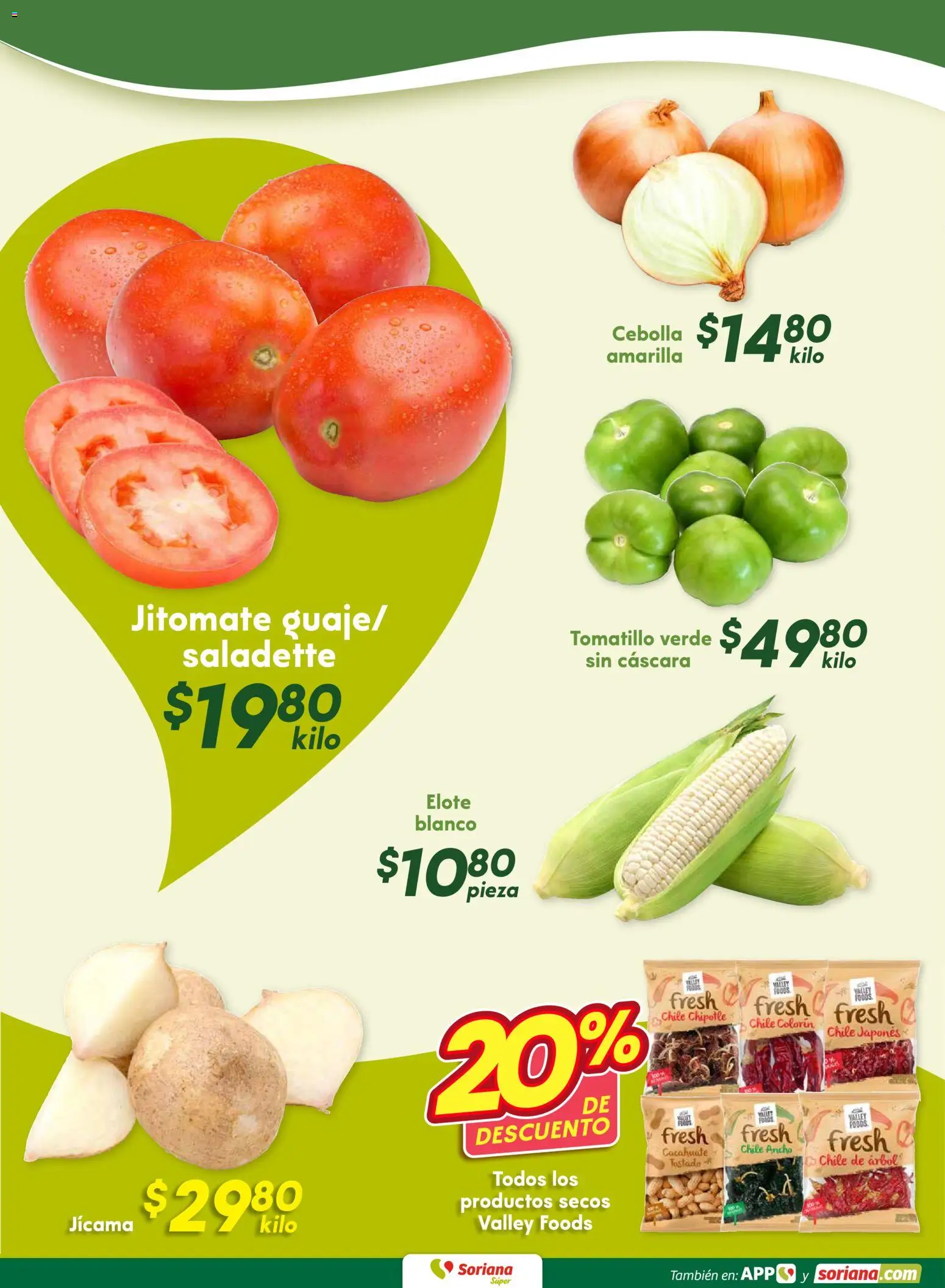 Nuevas ofertas de Soriana válidas en toda la República Mexicana desde el 22.01.2026. ¡Encuentra las mejores ofertas en Soriana - Fin de Semana Súper: Juárez! | Página: 8 | Productos: Cebolla, Cacahuate