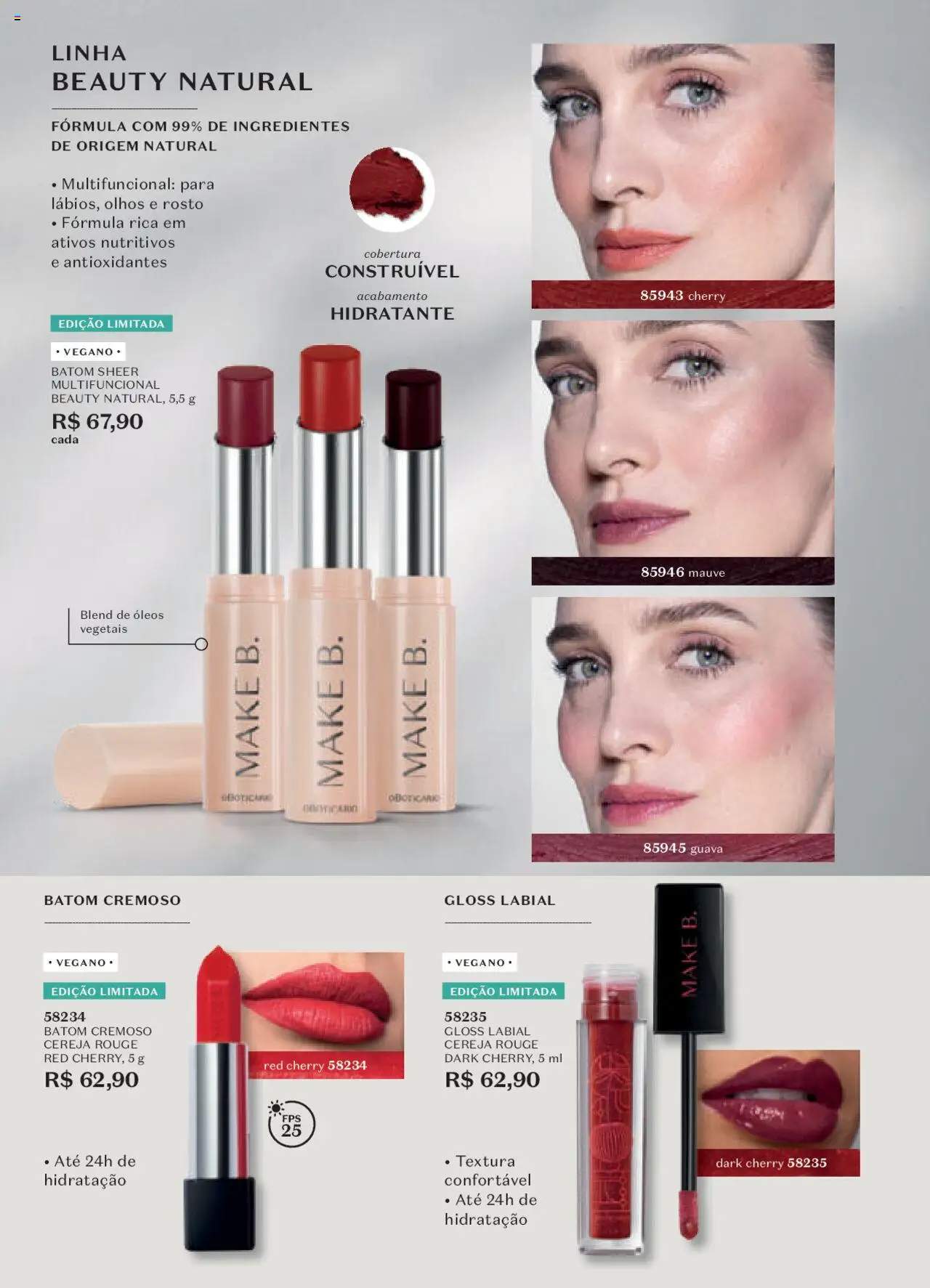 O Boticário Folheto - válido de 13.10.2025 | Página: 120 | Produtos: Cereja, Batom, Gloss labial, Multifuncional