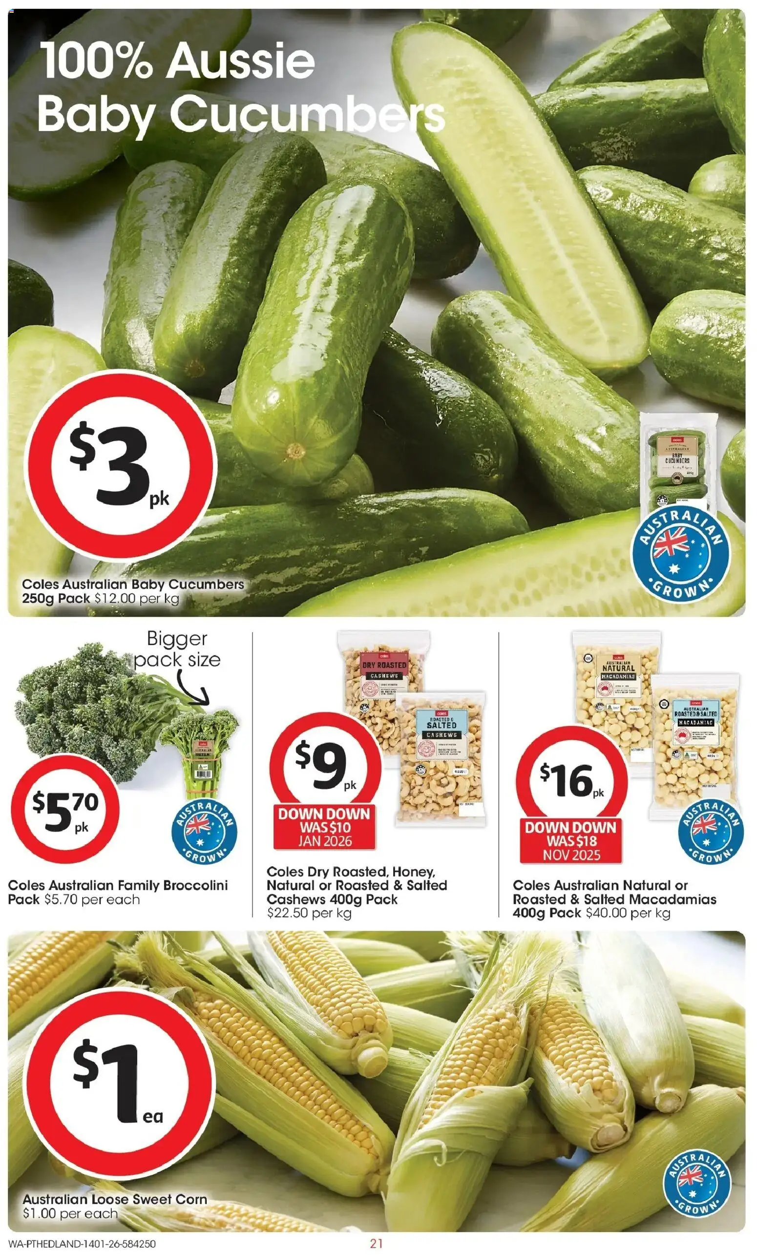 Coles catalogue - valid from 14.01.2026 | Page: 21 | Products: Cucumbers