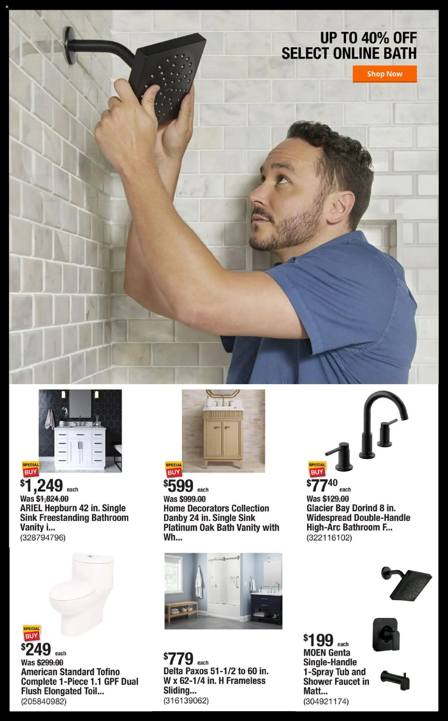 Home Depot Shop Pro Ad - IL - valid from 17.11.2025 | Page: 4 | Products: Bath, Shower