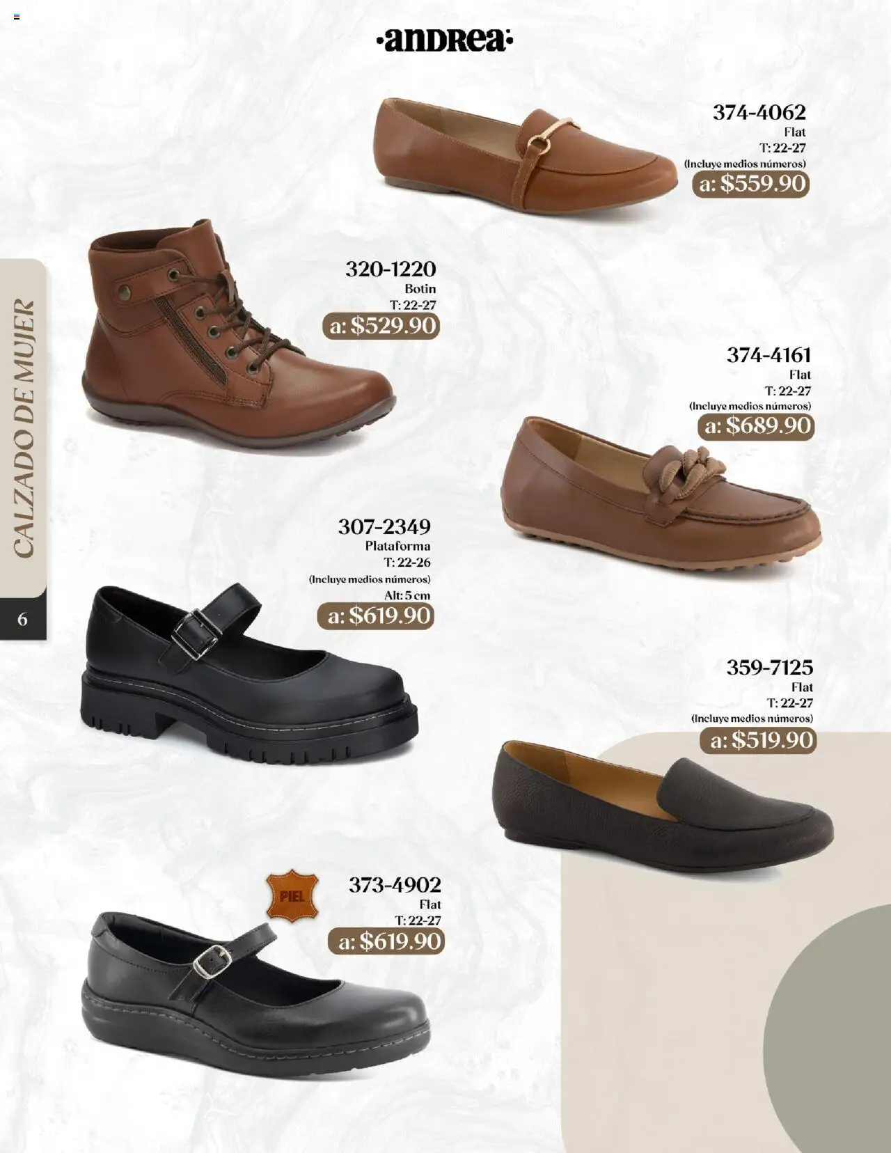 Nuevas ofertas de Andrea válidas en toda la República Mexicana desde el 24.08.2025. ¡Encuentra las mejores ofertas en Andrea - Catálogo Esenciales de Otoño! | Página: 6 | Productos: Botín