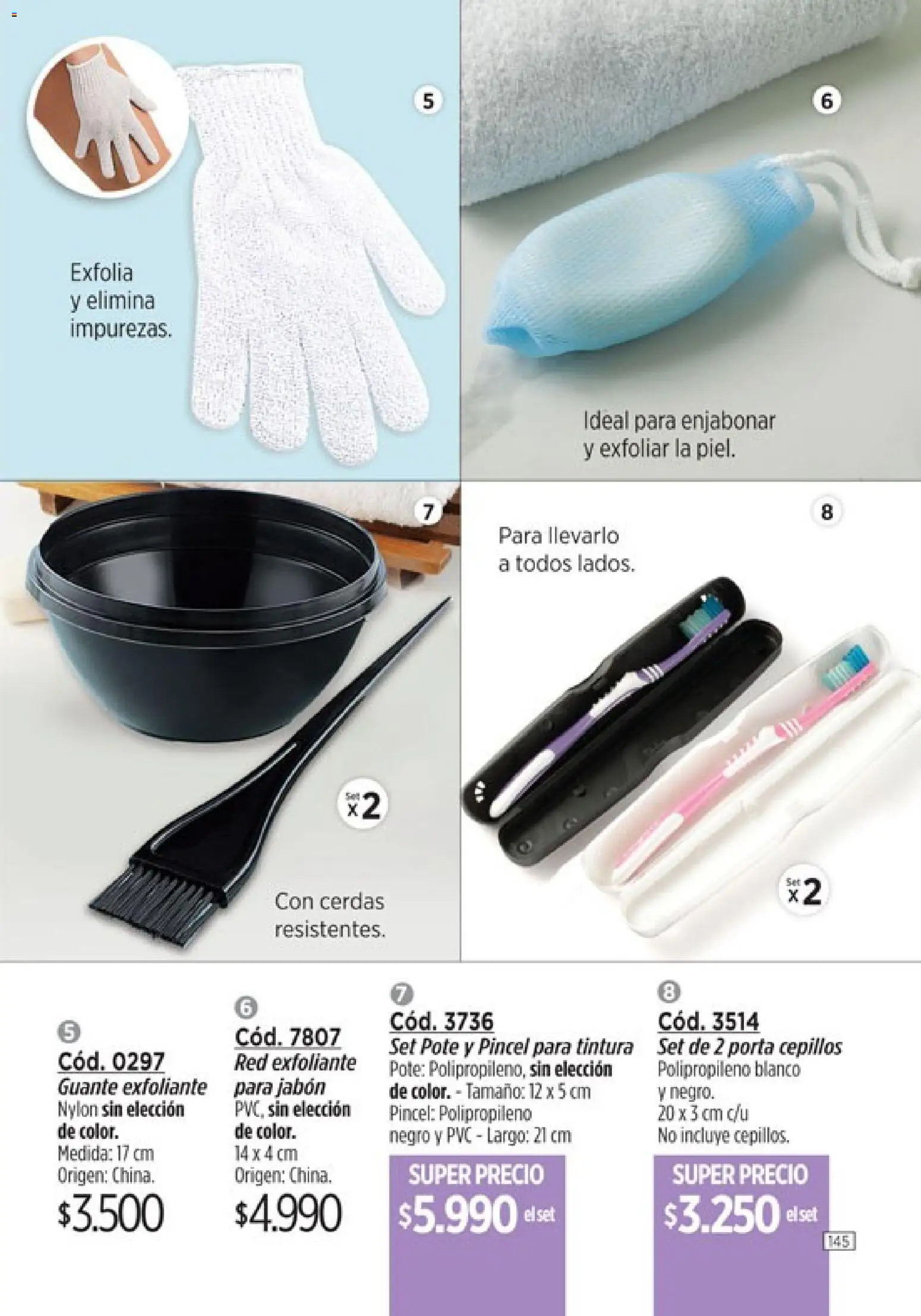 Catálogo Amodil Campaña 2 │ válido desde el 01.02.2026 | Página: 145 | Productos: Guante, Pincel, Tintura, Guante exfoliante