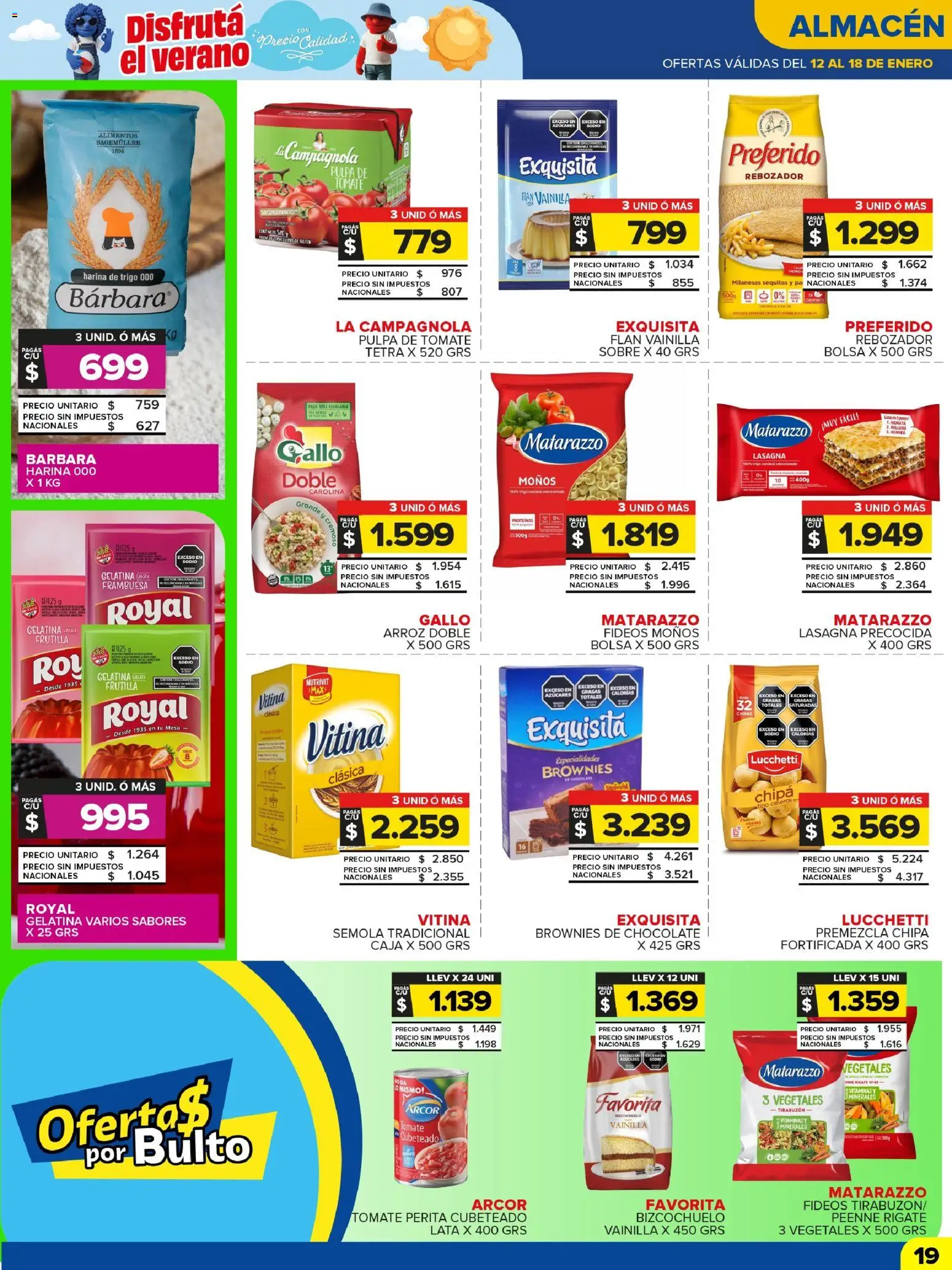 Carrefour Maxi catálogo │ válido desde el 12.01.2026 | Página: 19 | Productos: Mesa, Caja, Tomate, Chocolate