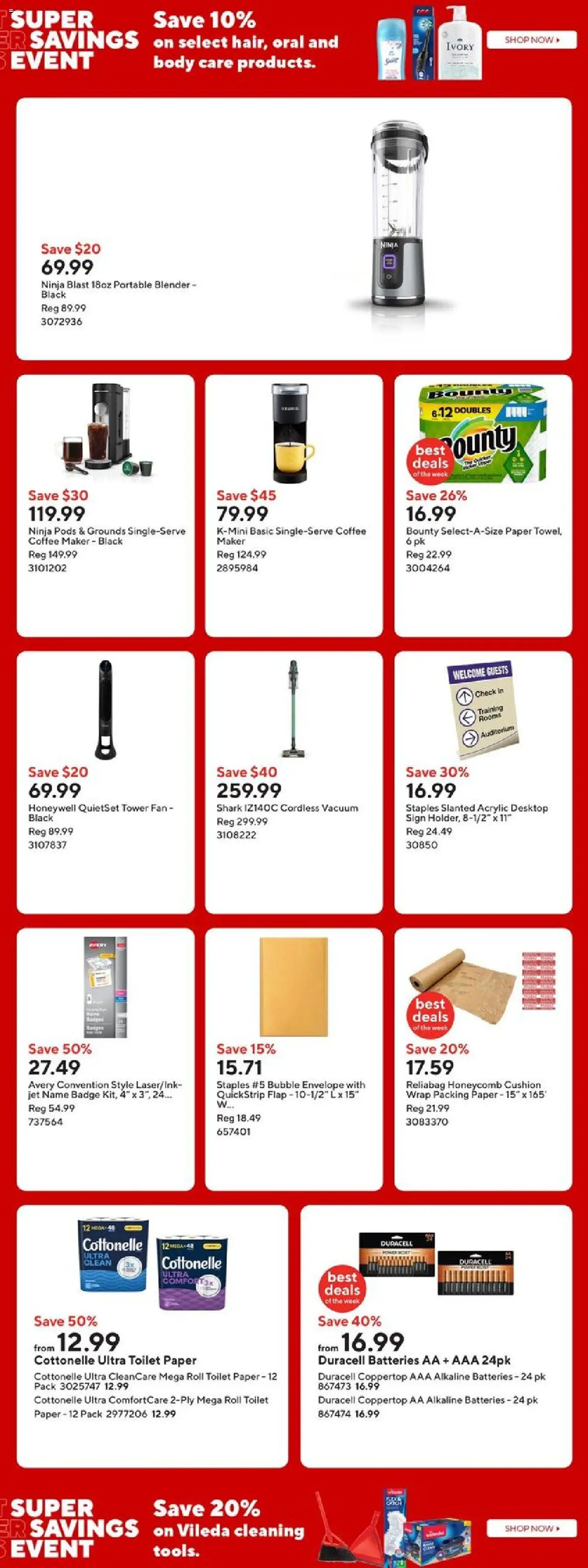 Staples flyer valid from 03.10.2025 | Page: 4 | Products: Coffee maker, Fan, Coffee
