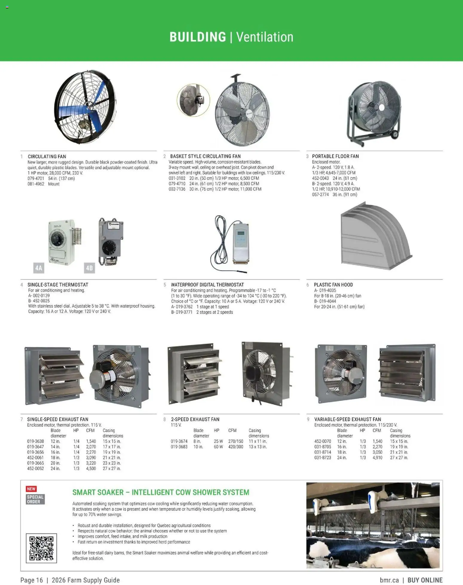 BMR flyer valid from 09.01.2026 | Page: 16 | Products: Air conditioning, Shower, Basket, Milk