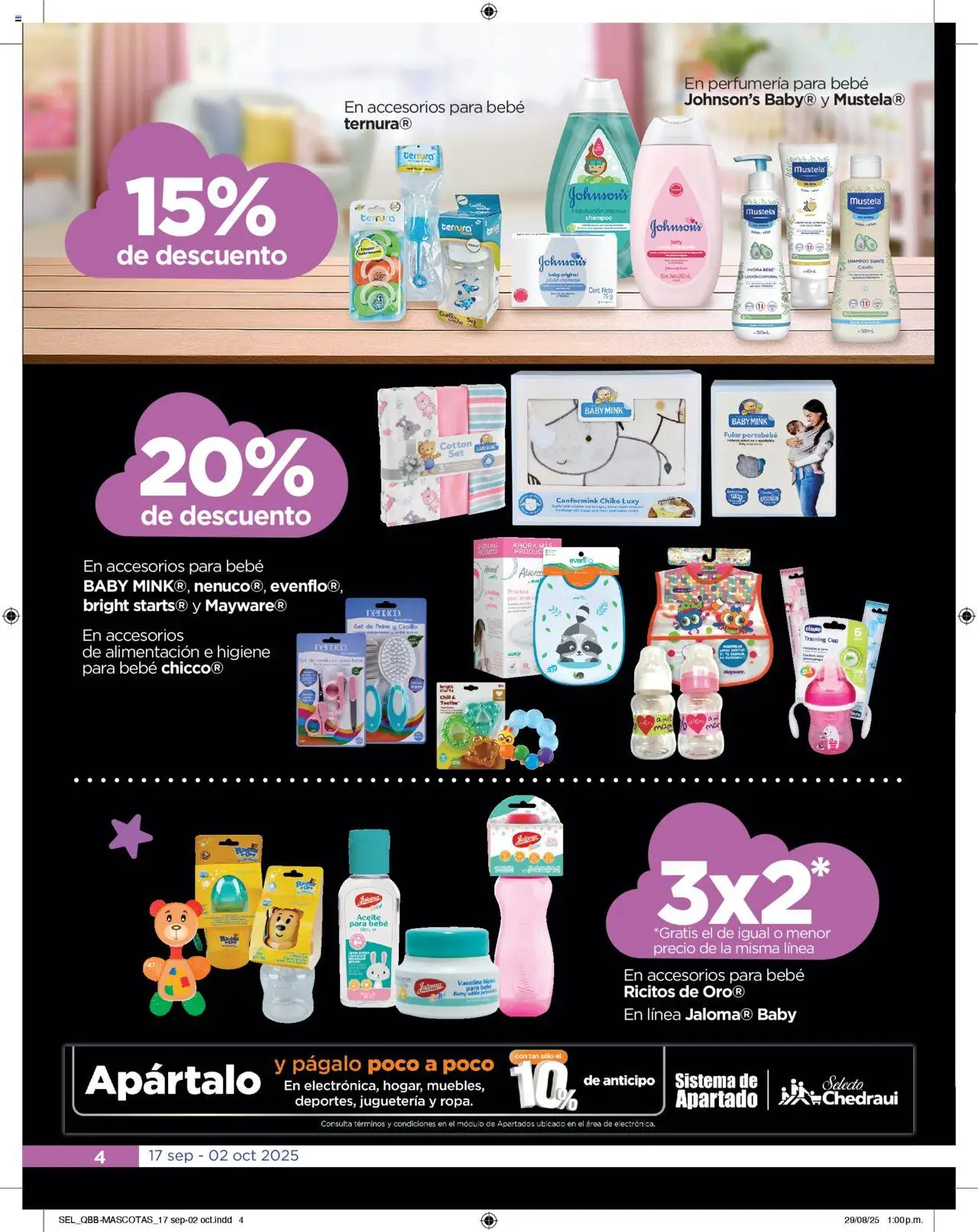 Nuevas ofertas de Chedraui válidas en toda la República Mexicana desde el 17.09.2025. ¡Encuentra las mejores ofertas en Chedraui - Folleto Cuesta Menos! | Página: 4 | Productos: Aceite, Peine