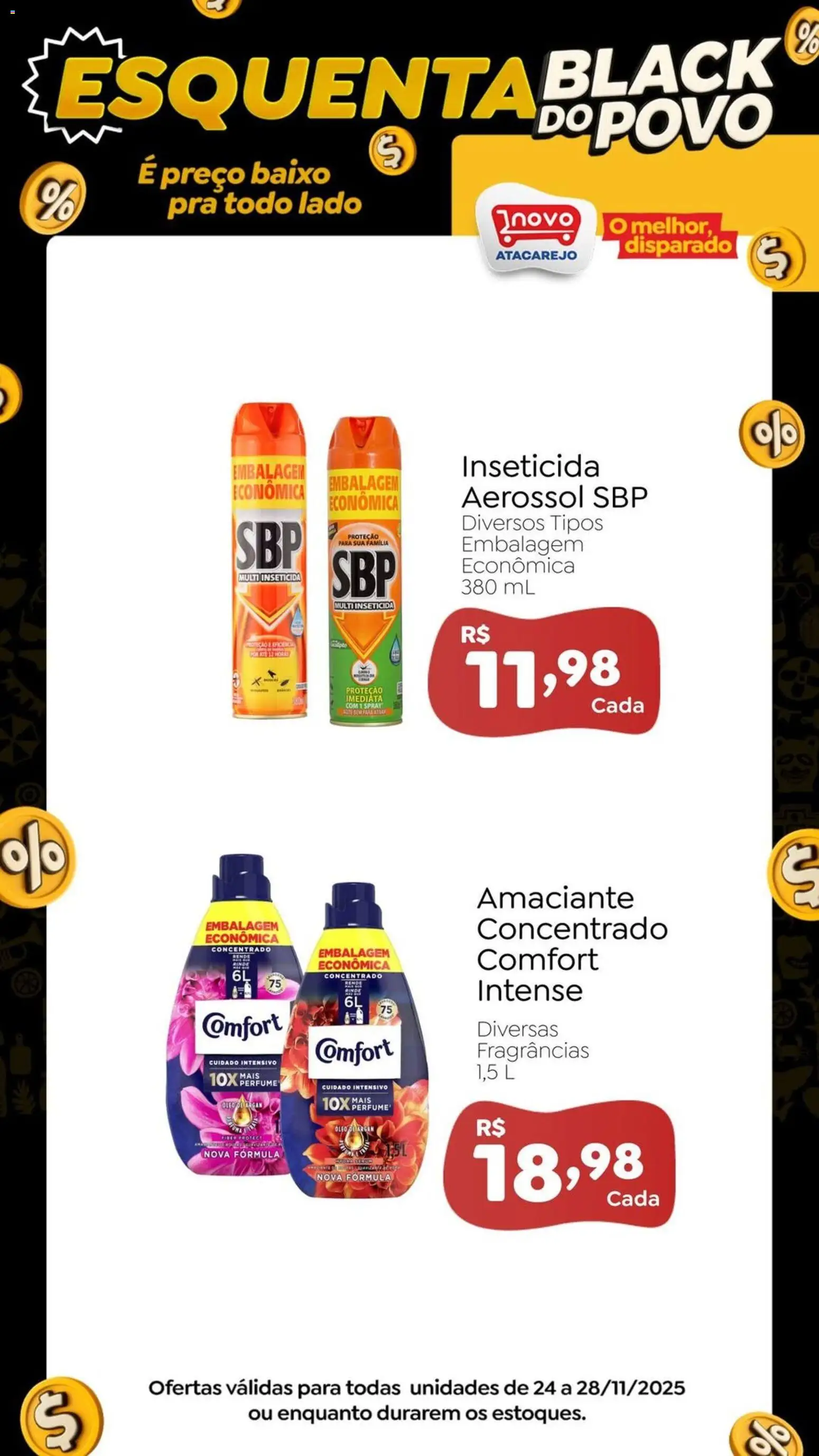 Novo Atacarejo Folheto - válido de 24.11.2025 | Página: 5 | Produtos: Óleo, Baixo, Amaciante, Inseticida
