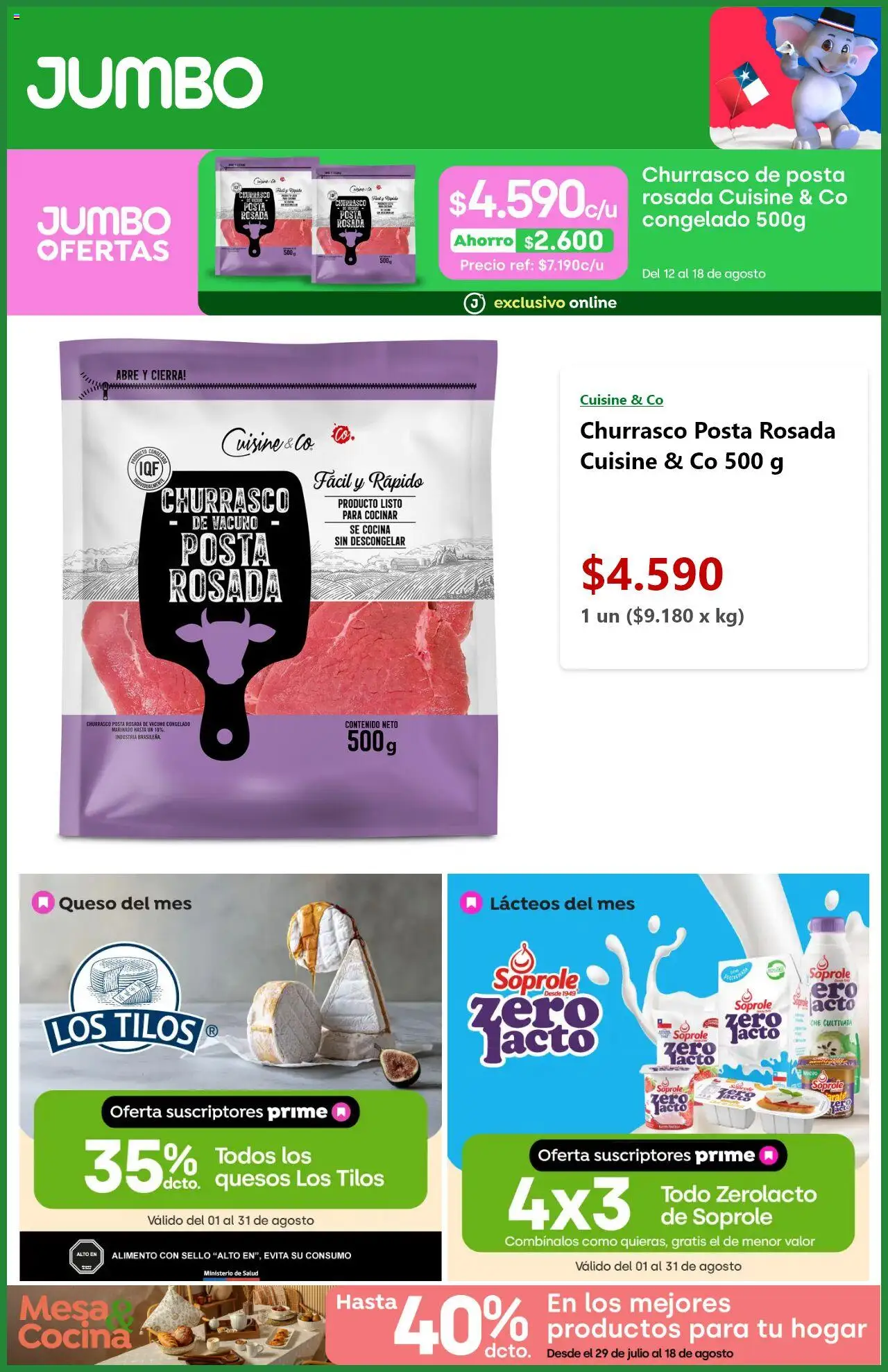 Jumbo ofertas  │ válido desde el 12.08.2025 | Página: 2 | Productos: Cocina, Queso