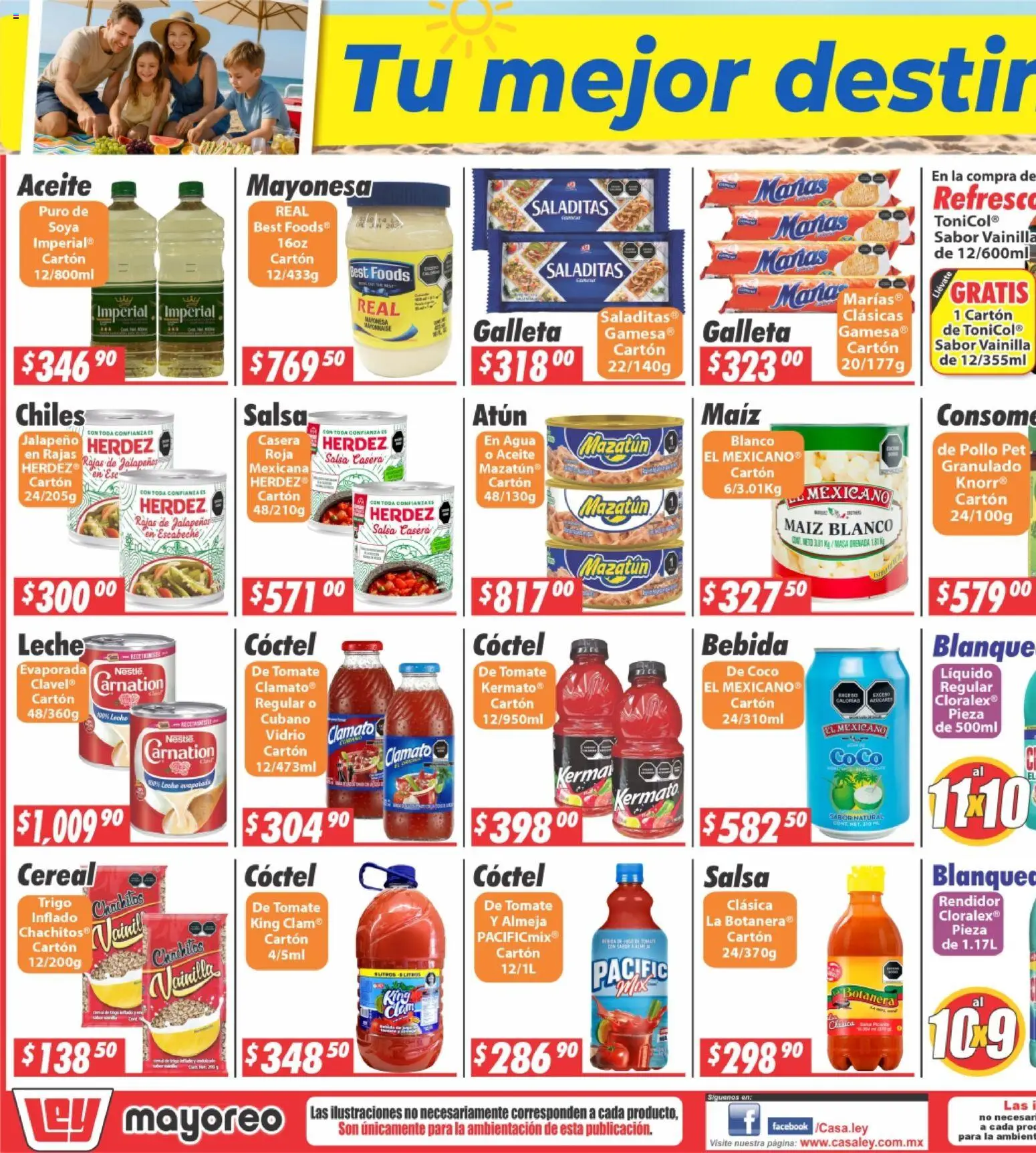 Nuevas ofertas de Casa Ley válidas en toda la República Mexicana desde el 30.03.2026. ¡Encuentra las mejores ofertas en Casa Ley folleto Tepic! | Página: 3 | Productos: Refresco, Tomate, Agua, Aceite
