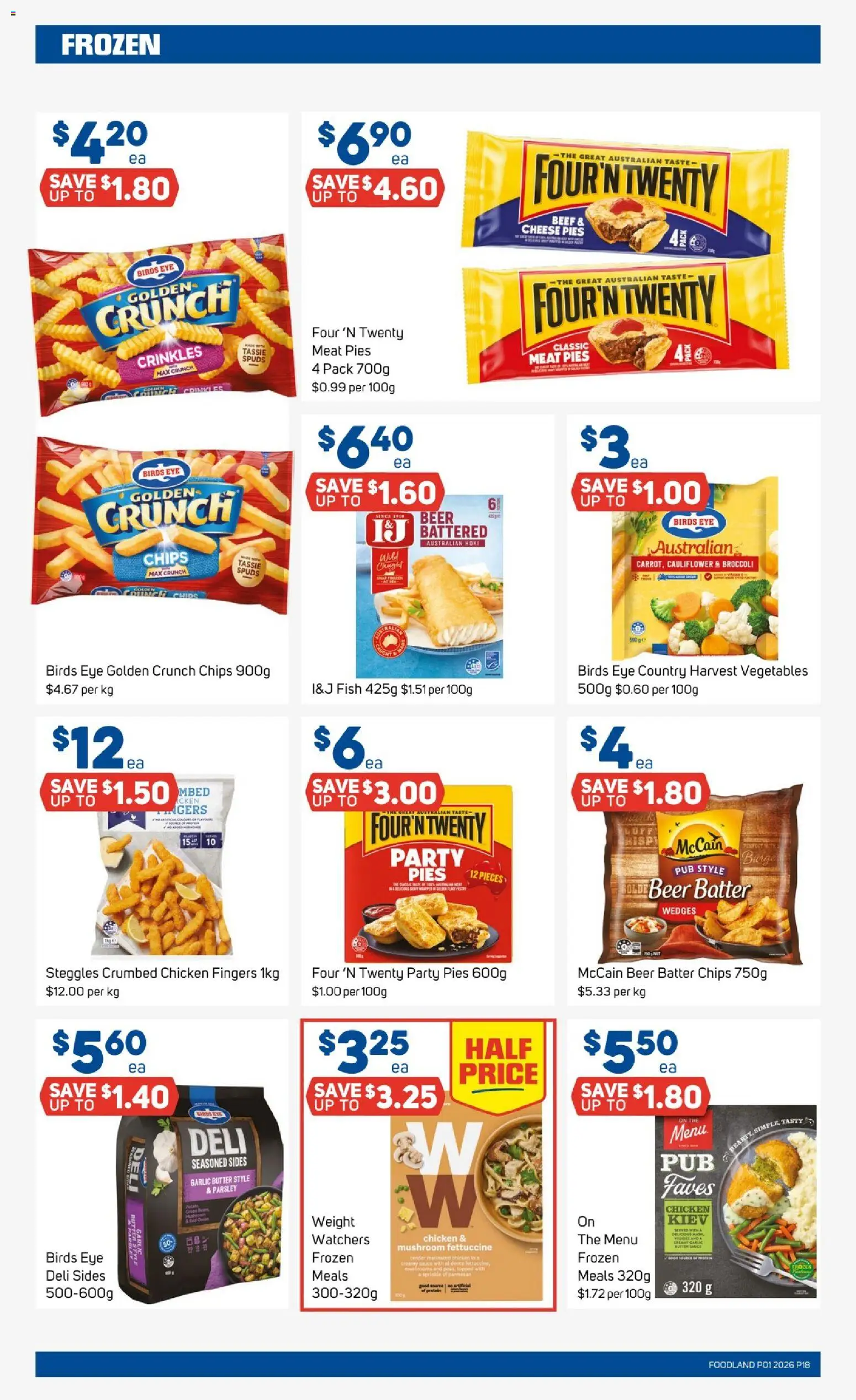 Foodland catalogue - valid from 31.12.2025 | Page: 18 | Products: Mushrooms, Cauliflower, Parsley, Pies