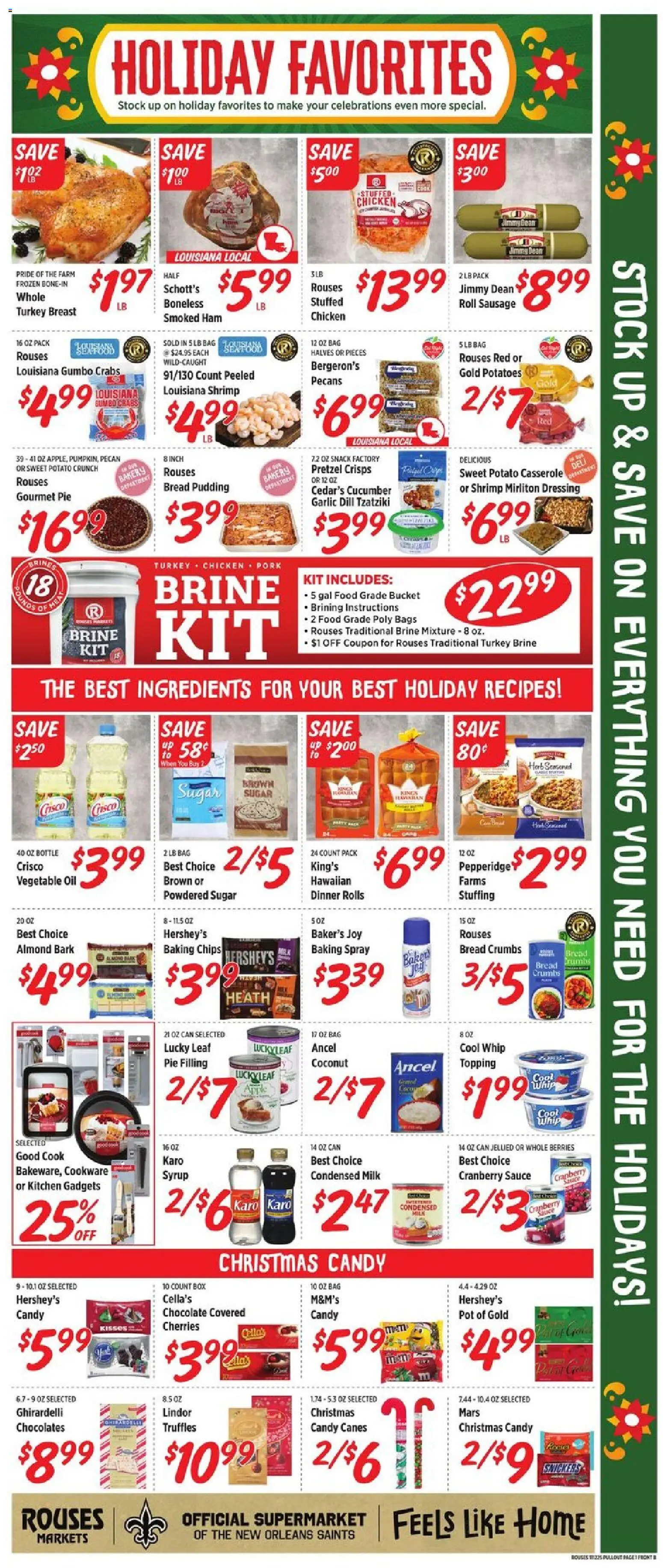Rouses Weekly Ad - LA - valid from 12.11.2025 | Page: 3 | Products: Cherries, Ham, Potatoes, Garlic
