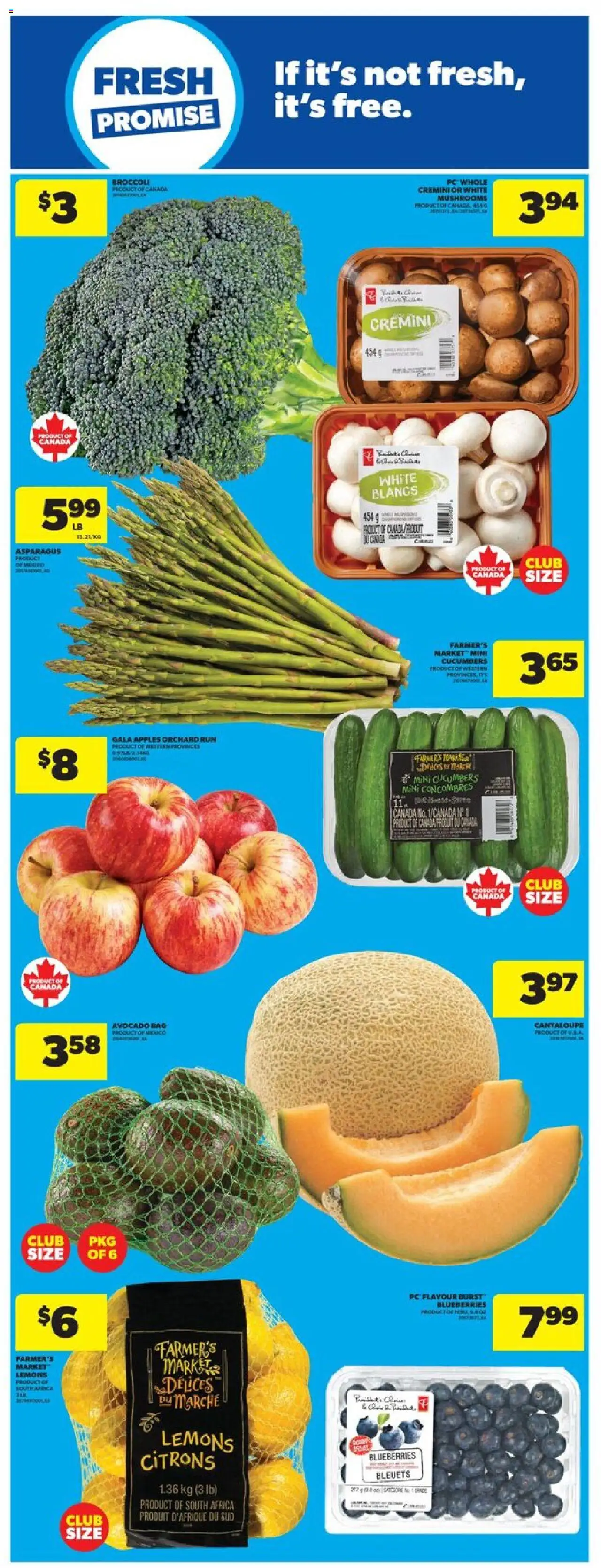 Real Canadian Superstore flyer valid from 02.10.2025 | Page: 19 | Products: Cucumbers, PC, Bag, Apples