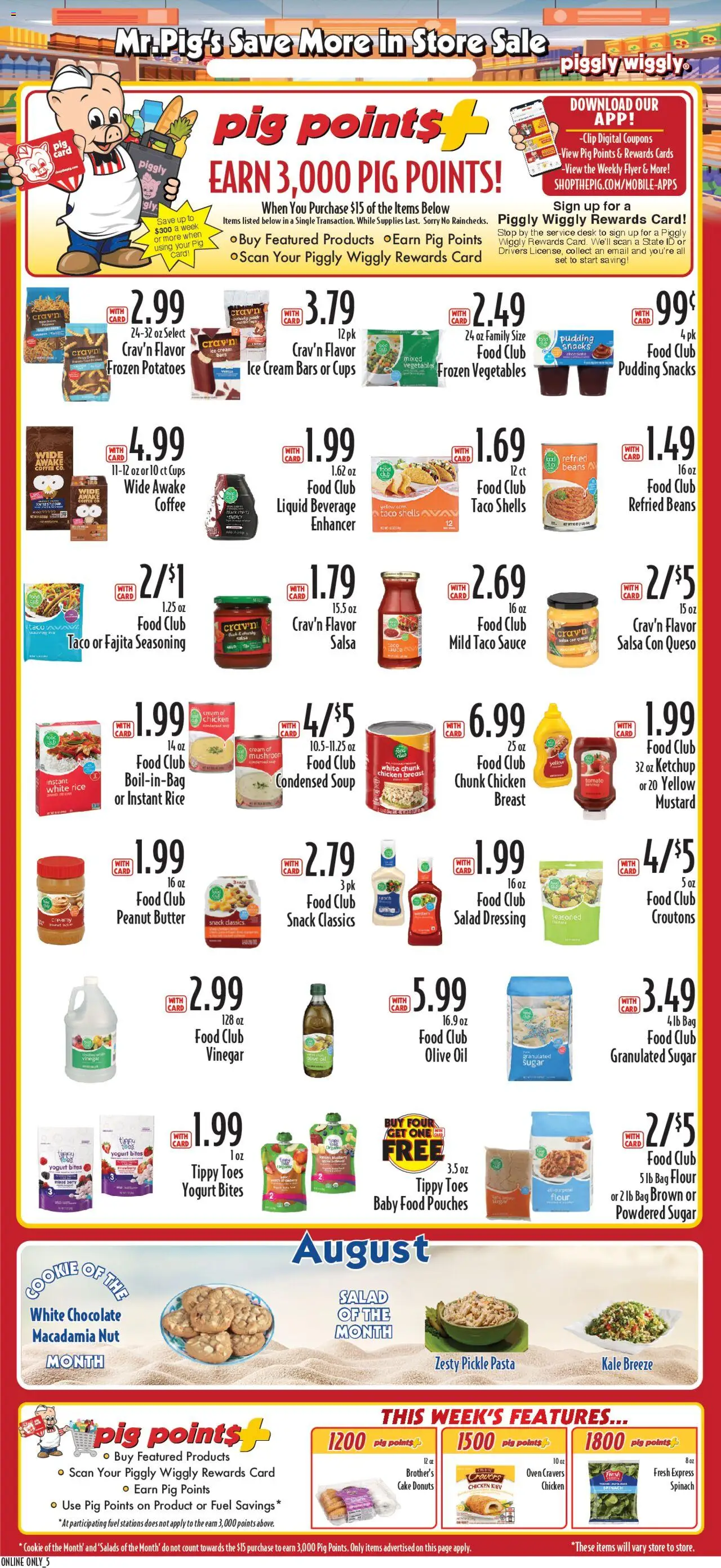 Piggly Wiggly Weekly Ad - valid from 13.08.2025 | Page: 5 | Products: Ketchup, Baby food, Vegetables, Sugar