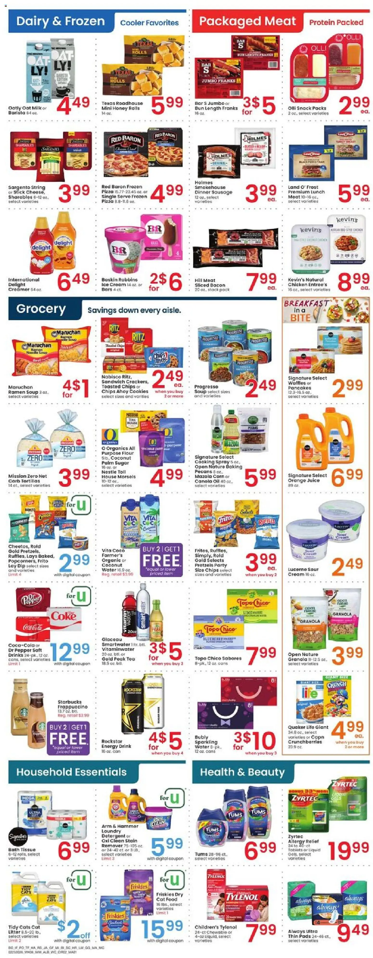Albertsons Weekly Ad - valid from 25.02.2026 | Page: 2 | Products: Cat Food, Cream, Water, Sausage