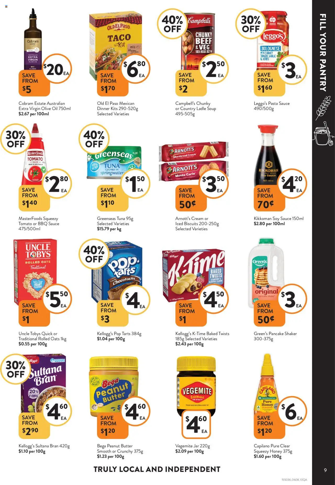 Foodworks catalogue - valid from 06.08.2025 | Page: 9 | Products: BBQ Sauce, Butter, Olive oil, Biscuits