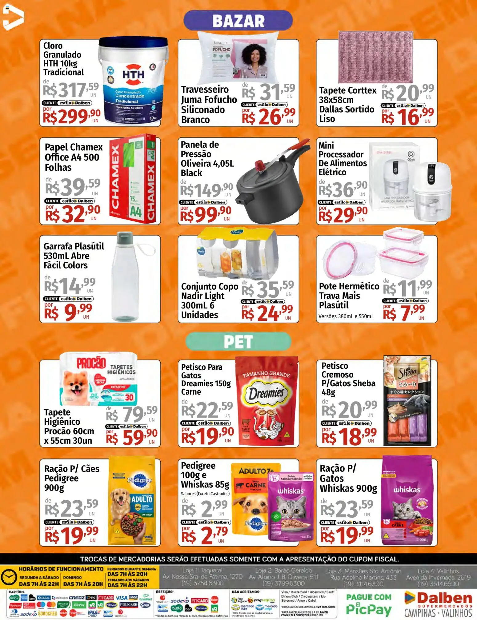 Supermercado Dalben Folheto - válido de 20.03.2026 | Página: 14 | Produtos: Cloro, Travesseiro, Cálcio, Granulado