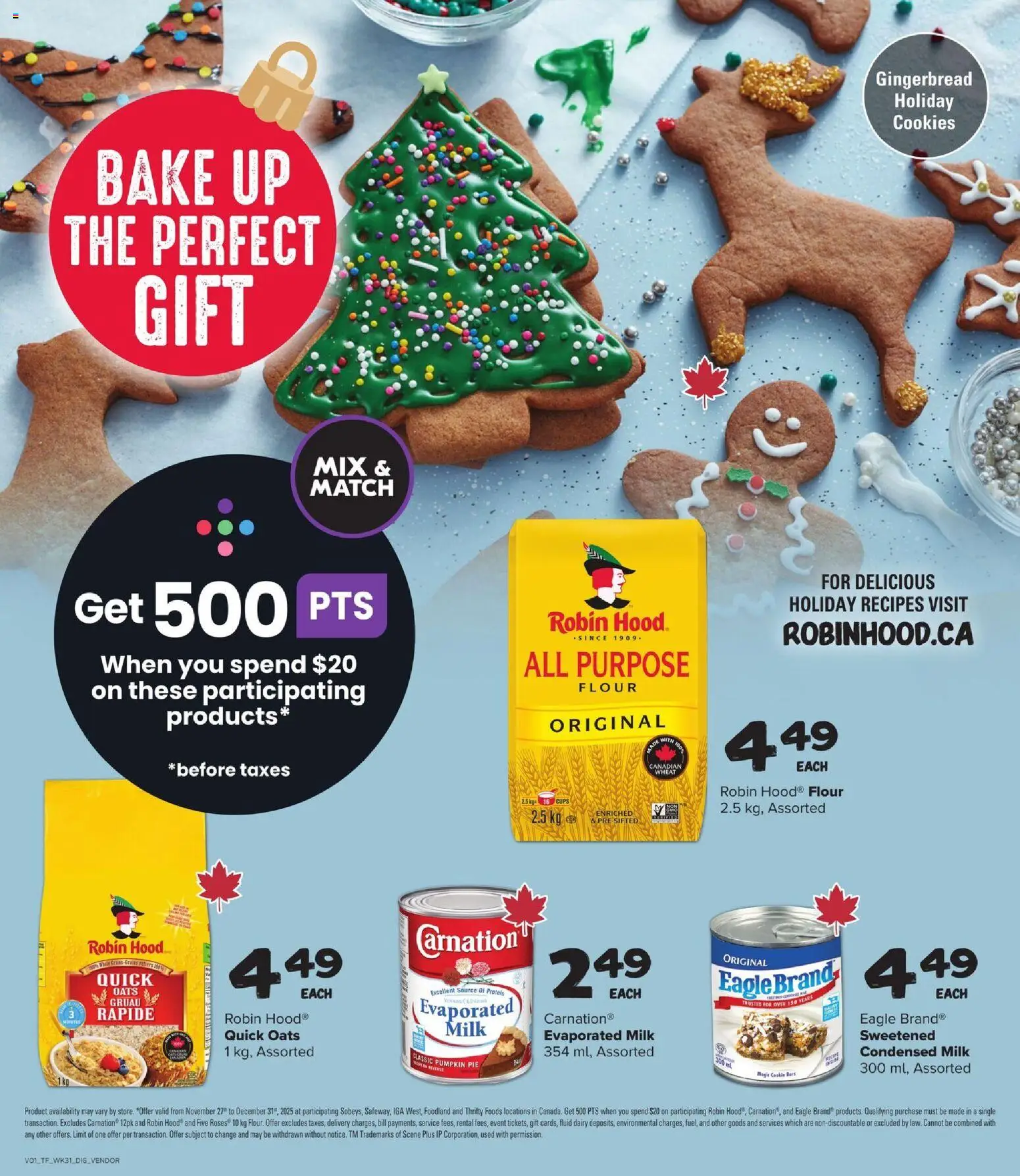 Thrifty Foods flyer valid from 27.11.2025 | Page: 19 | Products: Cookies, Milk, Pumpkin
