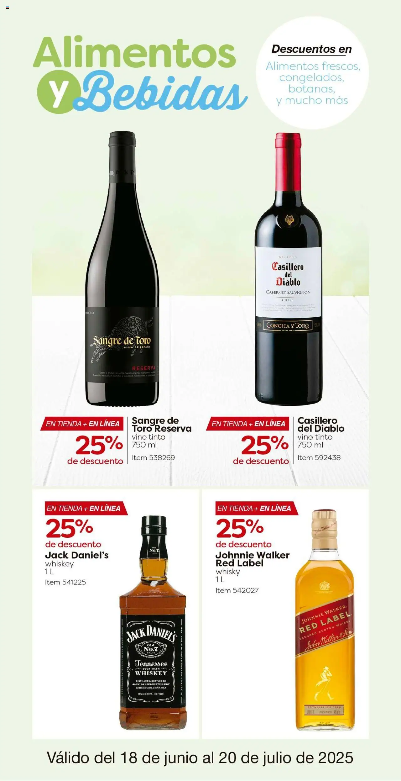 Nuevas ofertas de Costco válidas en toda la República Mexicana desde el 18.06.2025. ¡Encuentra las mejores ofertas en Costco catálogo! | Página: 20 | Productos: Whiskey, Vino, Whisky
