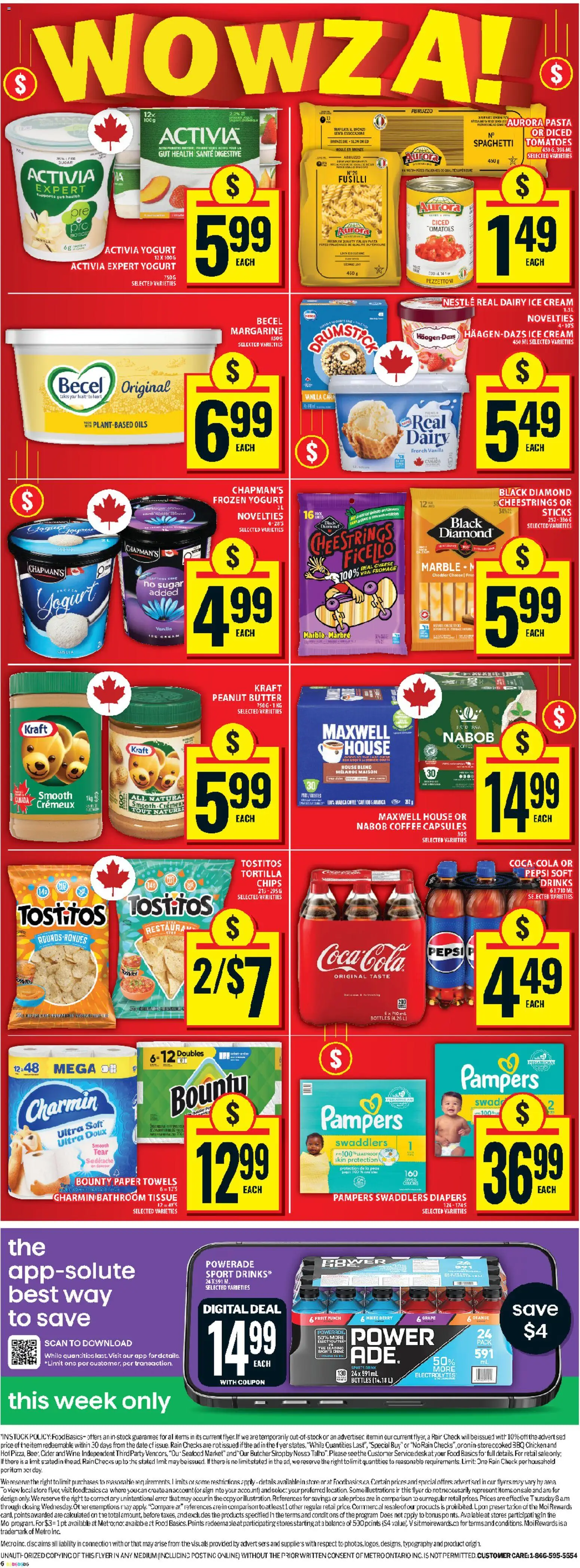 Food Basics flyer valid from 15.01.2026 | Page: 3 | Products: Pasta, Chips, Butter, Tomatoes